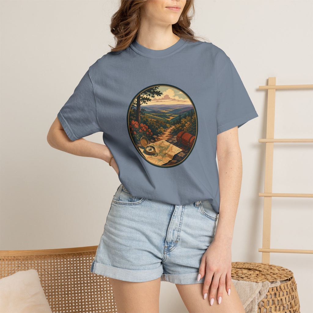 Backpacking Trail Tee - Scenic Mountain Vista T-Shirt