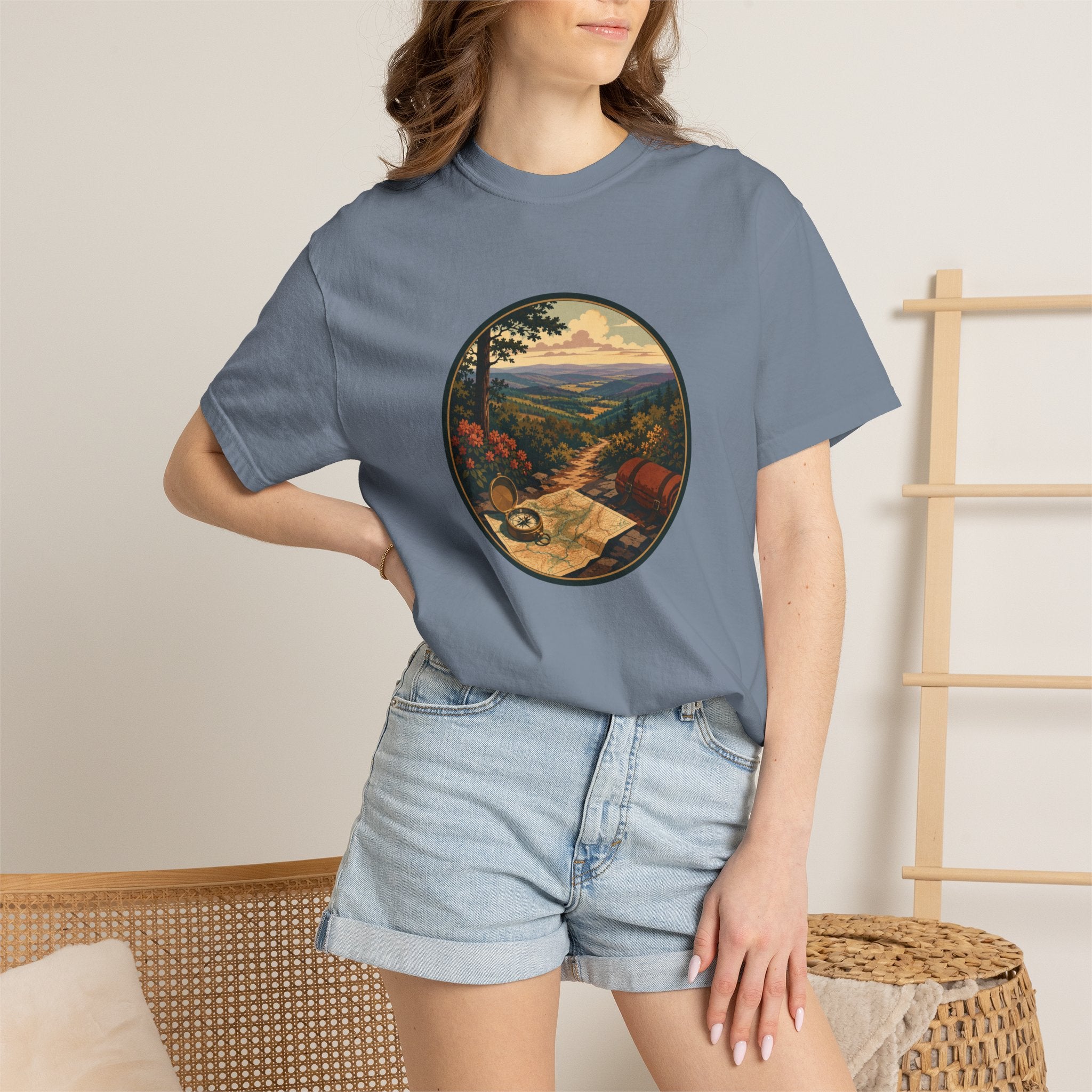 Backpacking Trail Tee - Scenic Mountain Vista T-Shirt