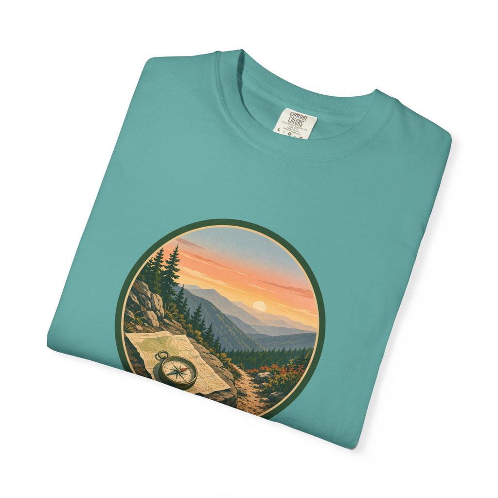 Mountain Hiking T-Shirt — Scenic Trail Vintage Nature Tee