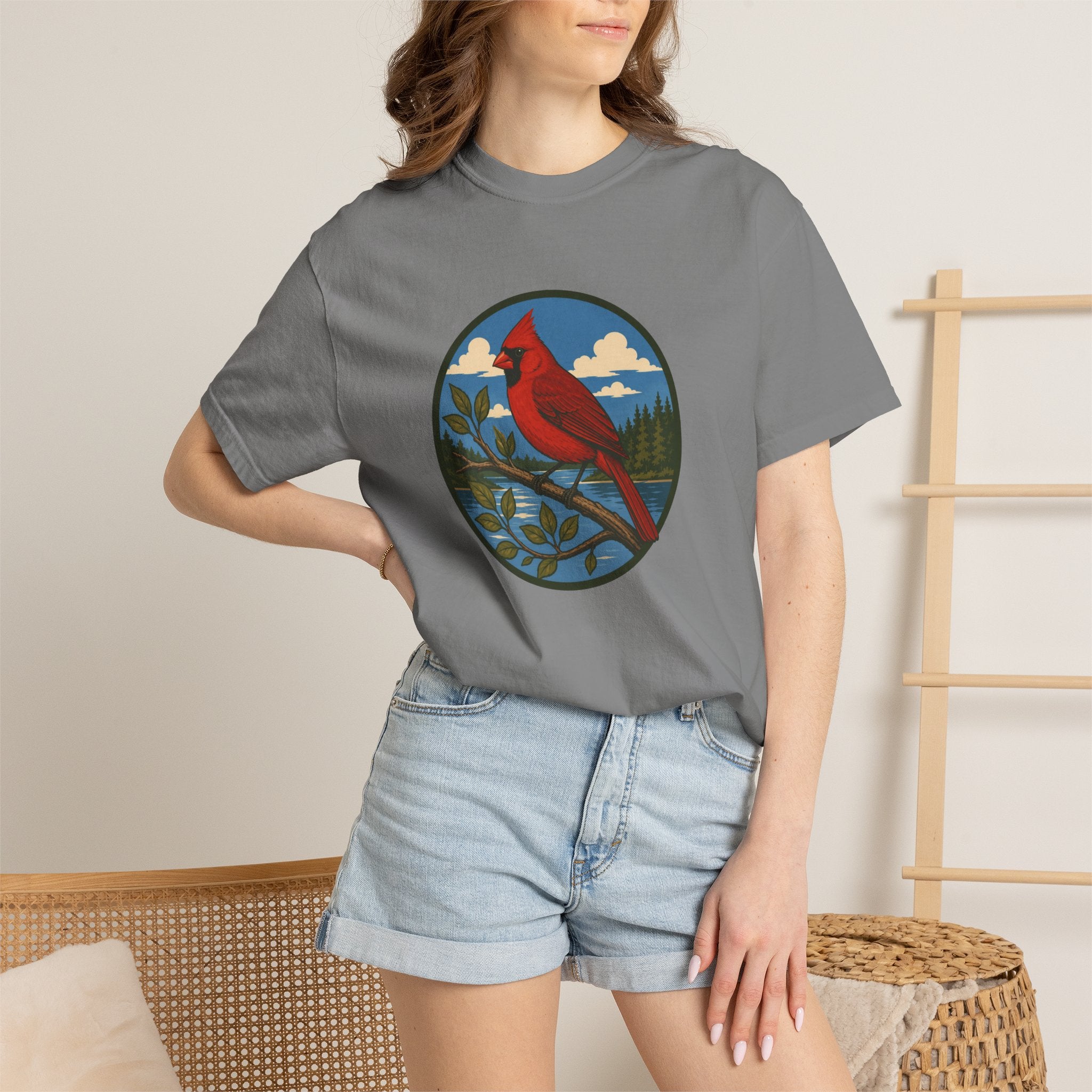 Cardinal Nature T-Shirt — Red Cardinal Bird Graphic Tee