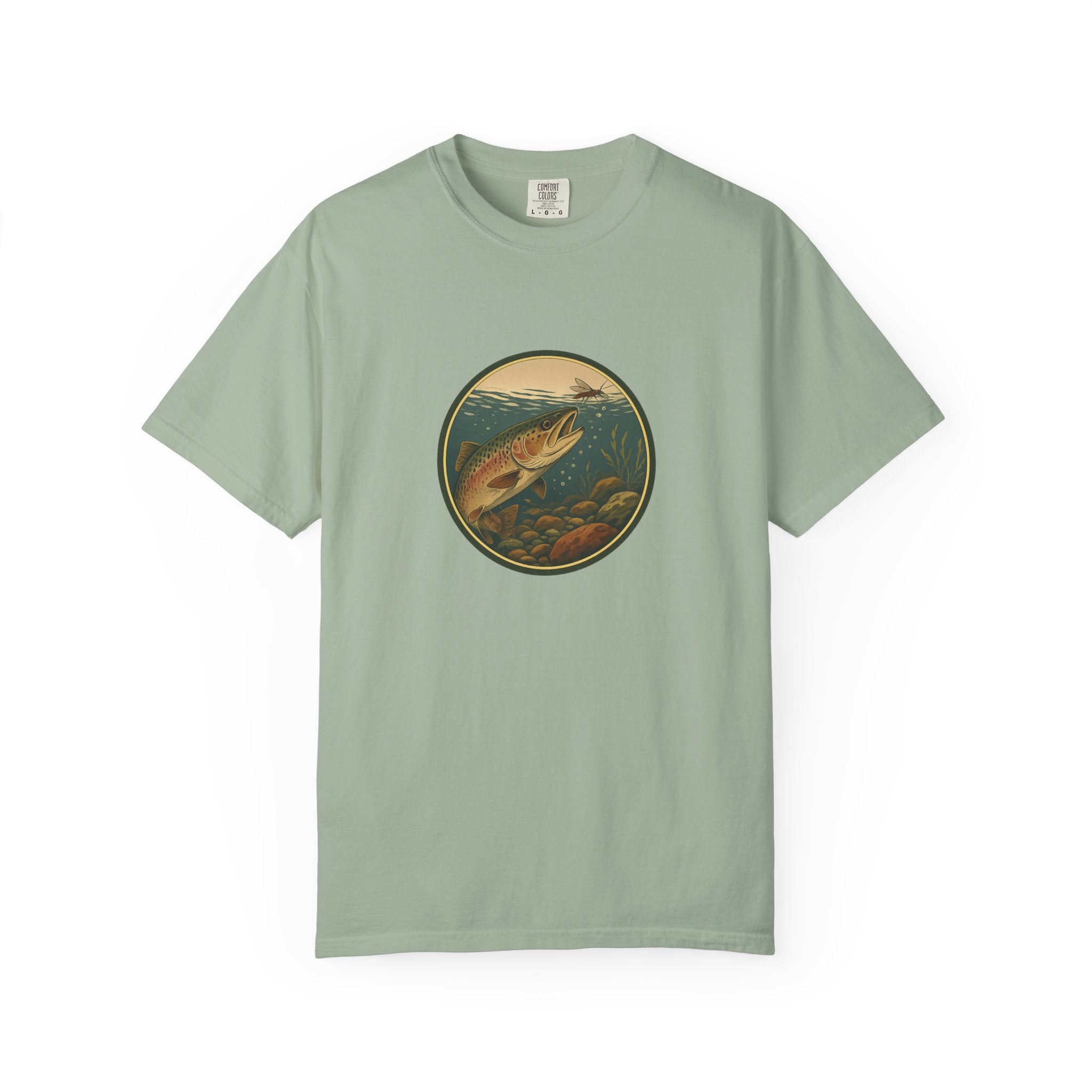 Rainbow Trout  Circle T-Shirt — Vintage Fishing Graphic Tee