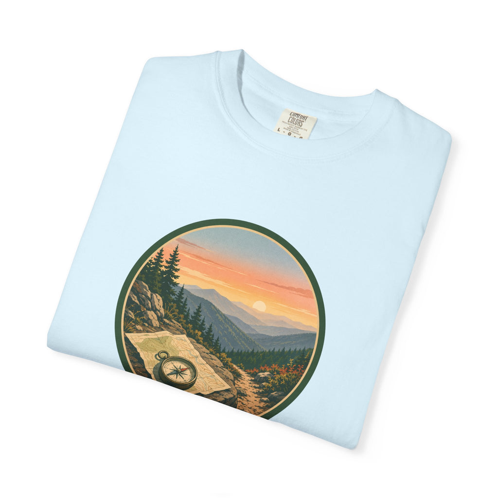 Mountain Hiking T-Shirt — Scenic Trail Vintage Nature Tee