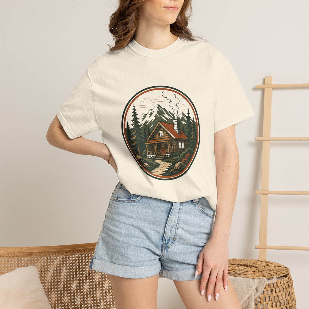 Cabin In The Woods T-Shirt — Rustic Mountain Cabin Graphic Tee