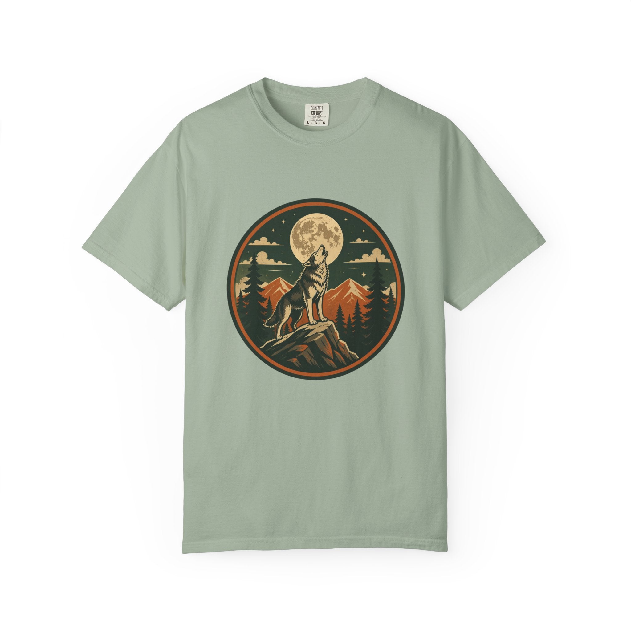 Wolf Howl T-Shirt — Vintage Moonlit Mountain Graphic Tee