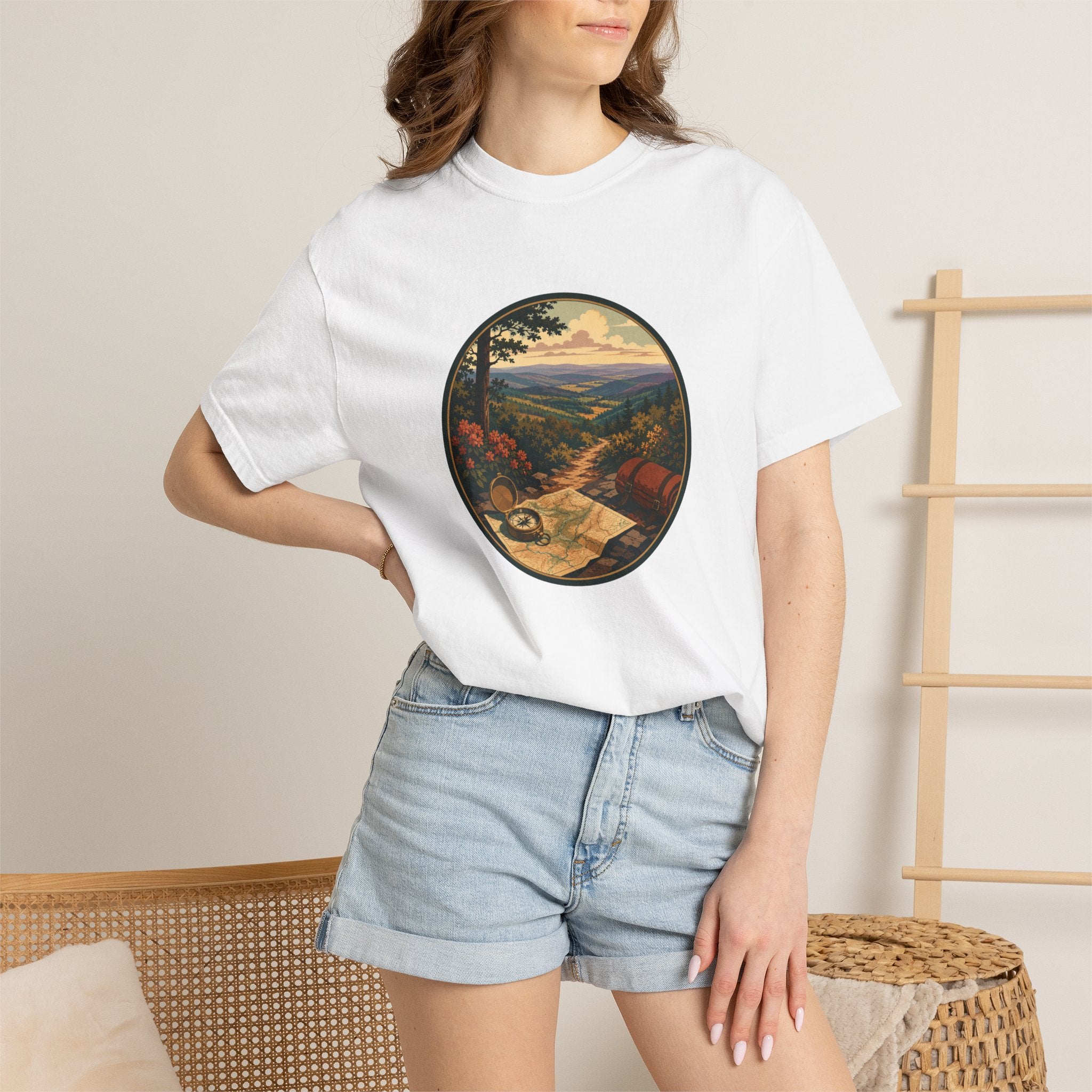 Backpacking Trail Tee - Scenic Mountain Vista T-Shirt