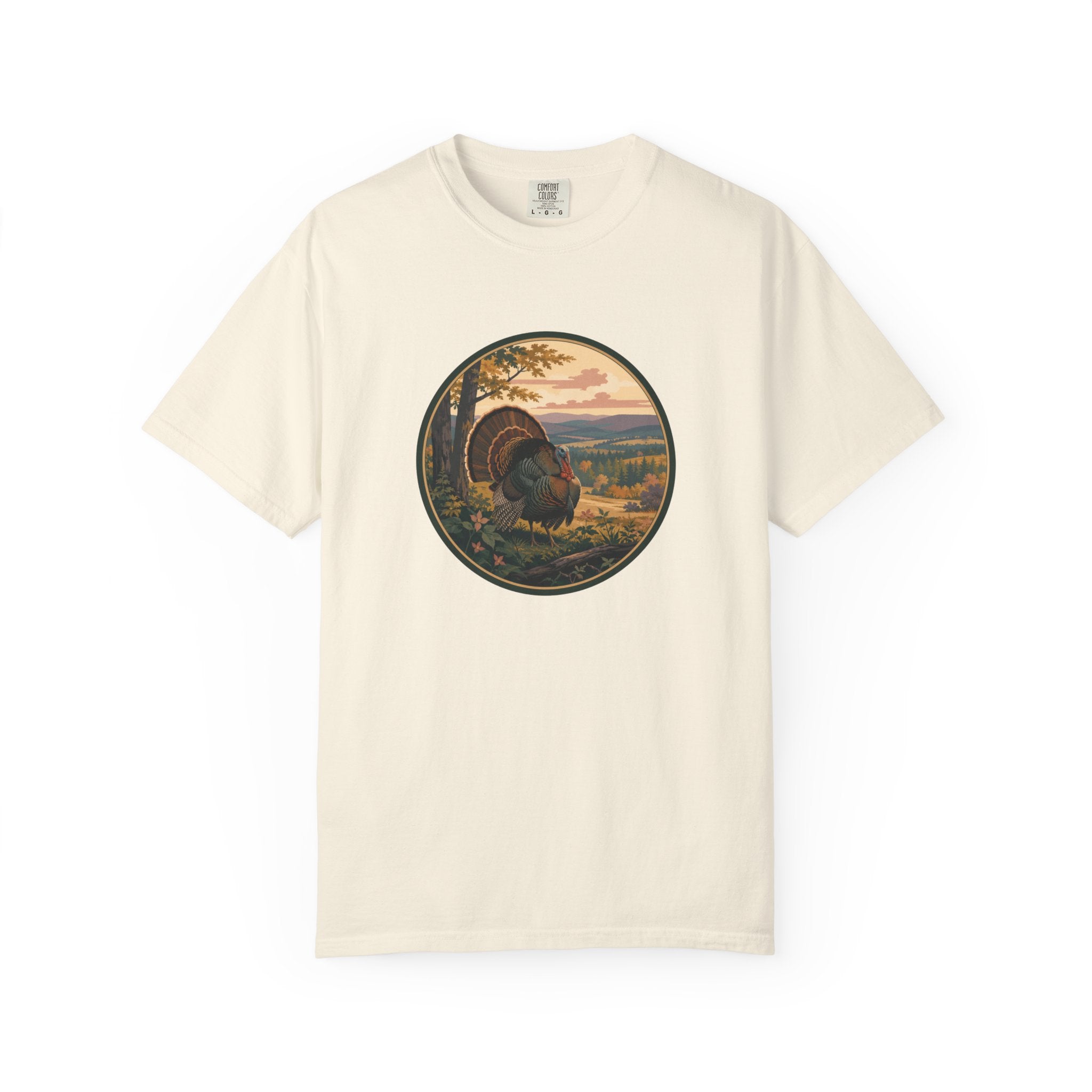 Fall Turkey T-Shirt — Vintage Wildlife Hunting Scene Tee