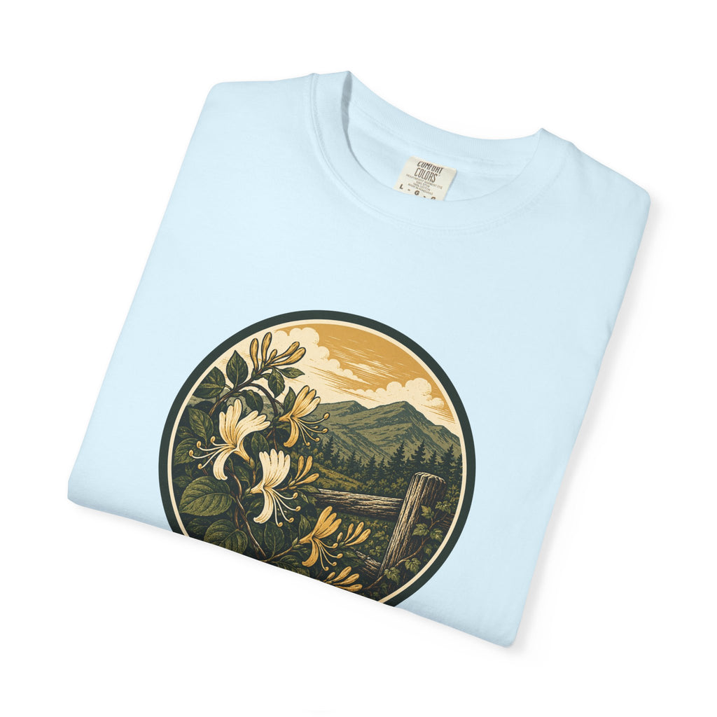 Nature Circle Graphic Tee — Mountain Honeysuckle Scenic T-Shirt