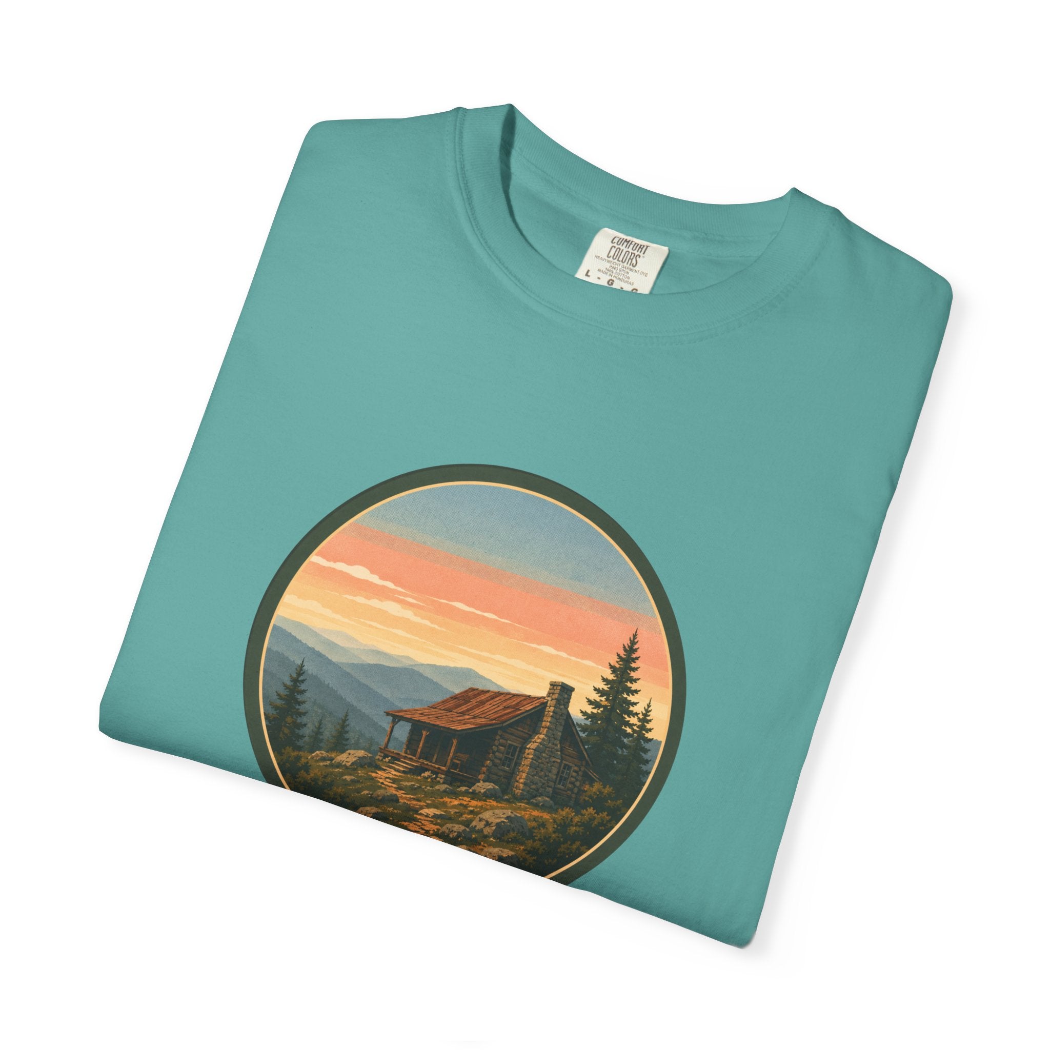 Sunset Cabin Mountain T-Shirt
