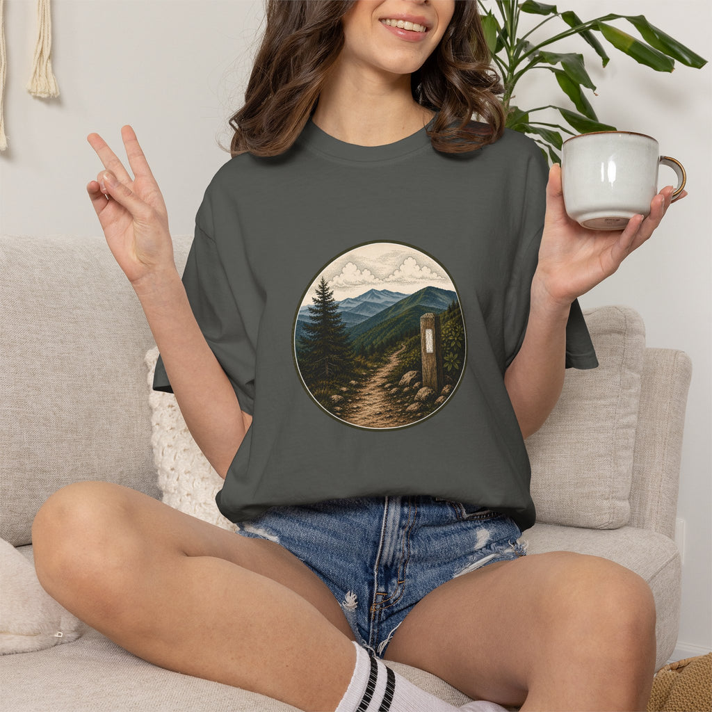 Trailside Scenic T-Shirt — Mountain Path Graphic