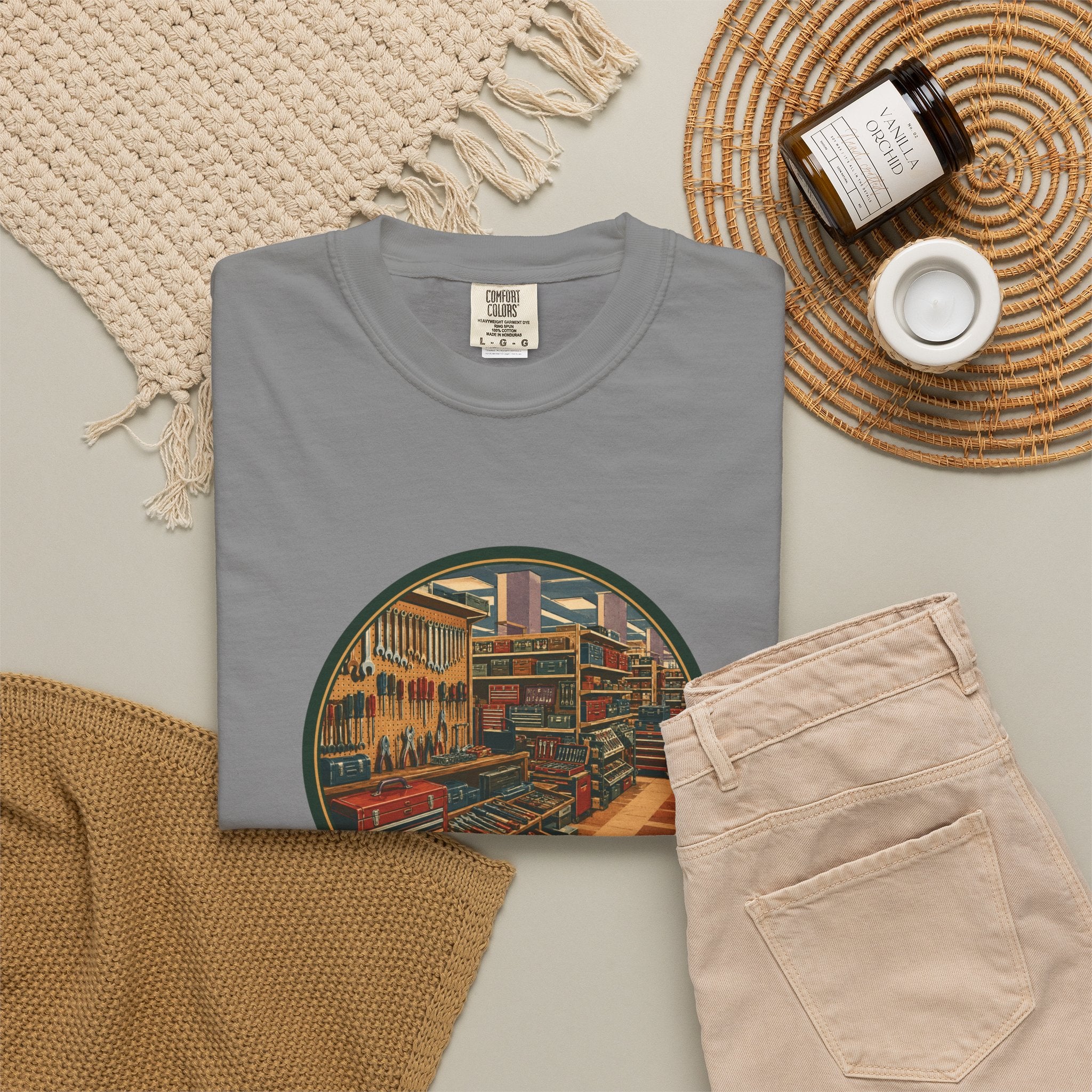 Vintage Tool Graphic T-Shirt — Remembering the Tool Department Illustration