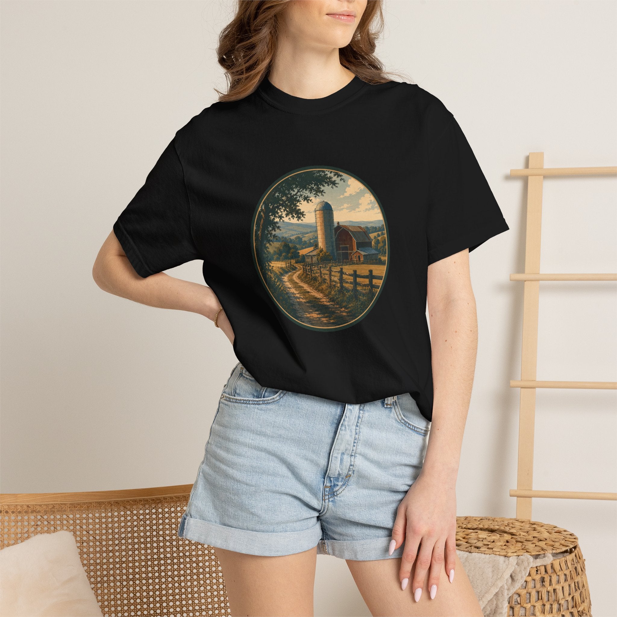 Barn and Farm Country T-Shirt - Vintage Farm Graphic
