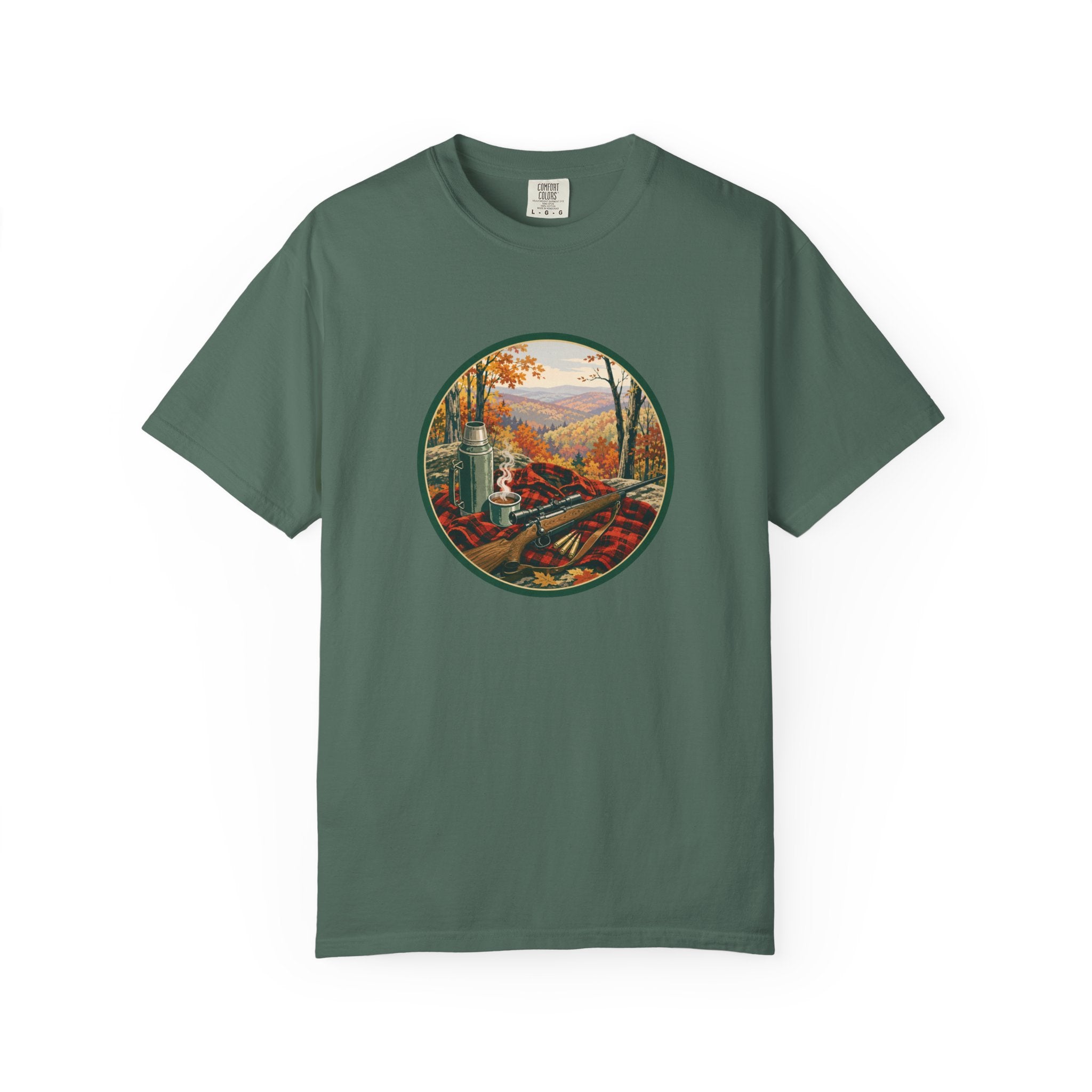 Autumn Hunt Scenic T-Shirt — Vintage Mountain Fall Landscape Tee