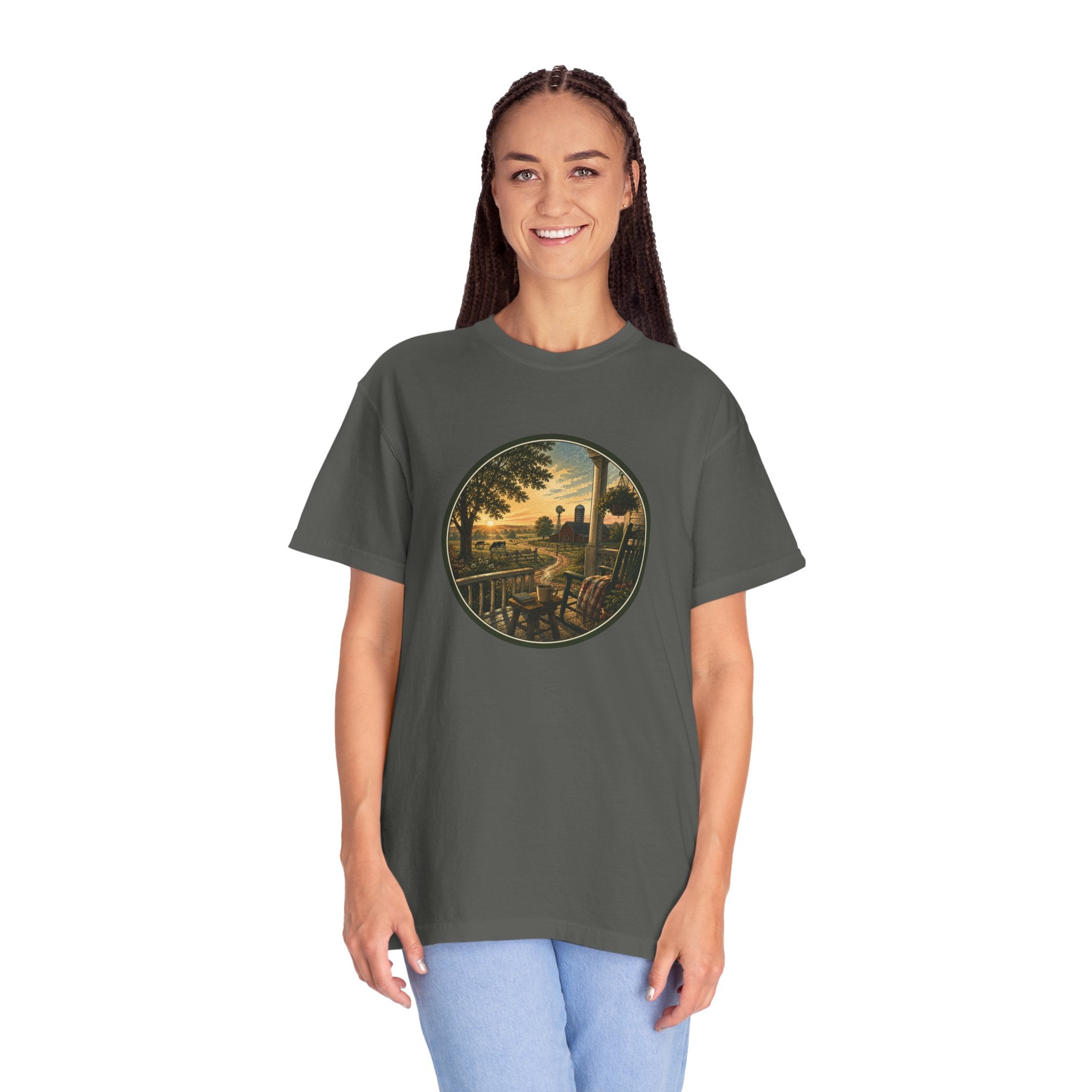 Front Porch Farmland Sunset T-Shirt