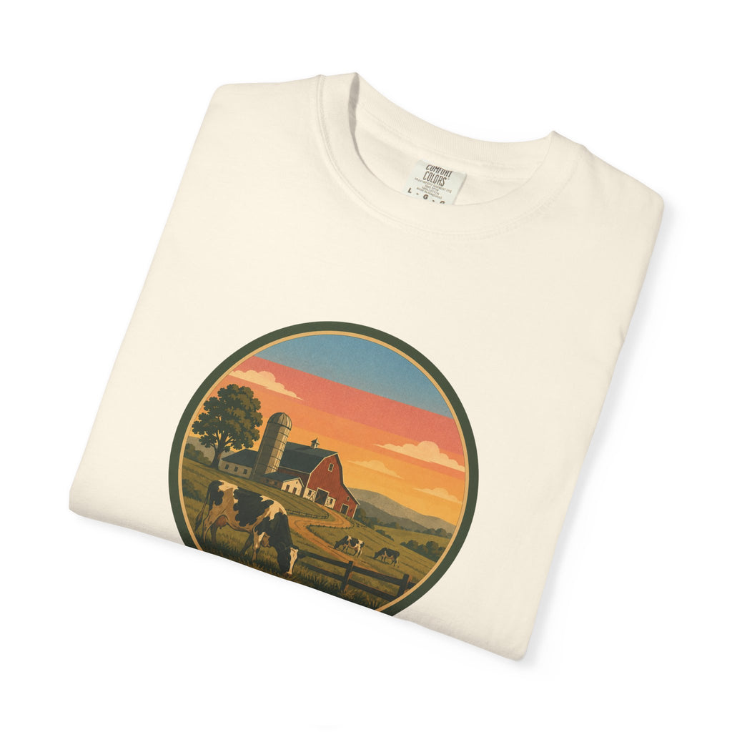 Vintage Sunset Dairy Farm T-Shirt