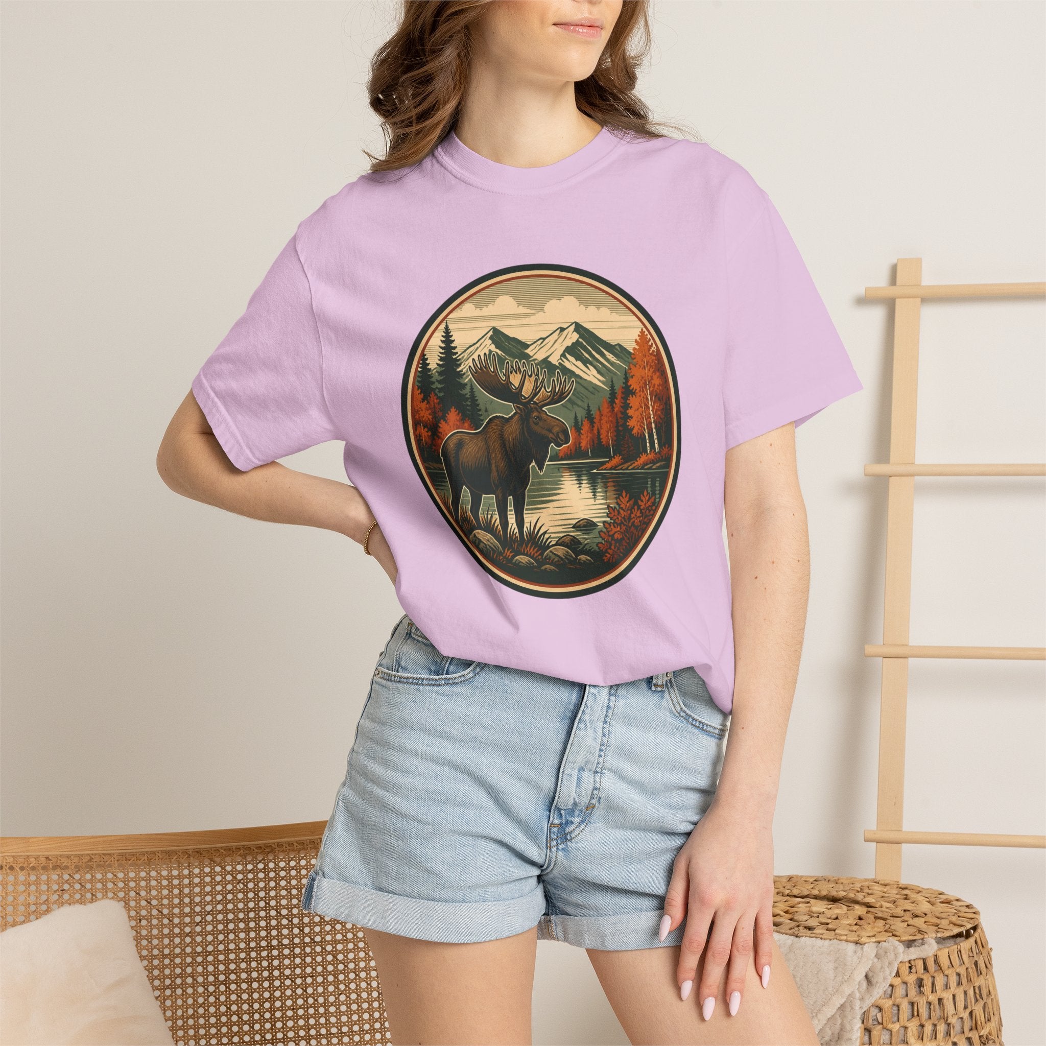 Moose Mountain Scenic T‑Shirt — Vintage Wilderness Camp Tee
