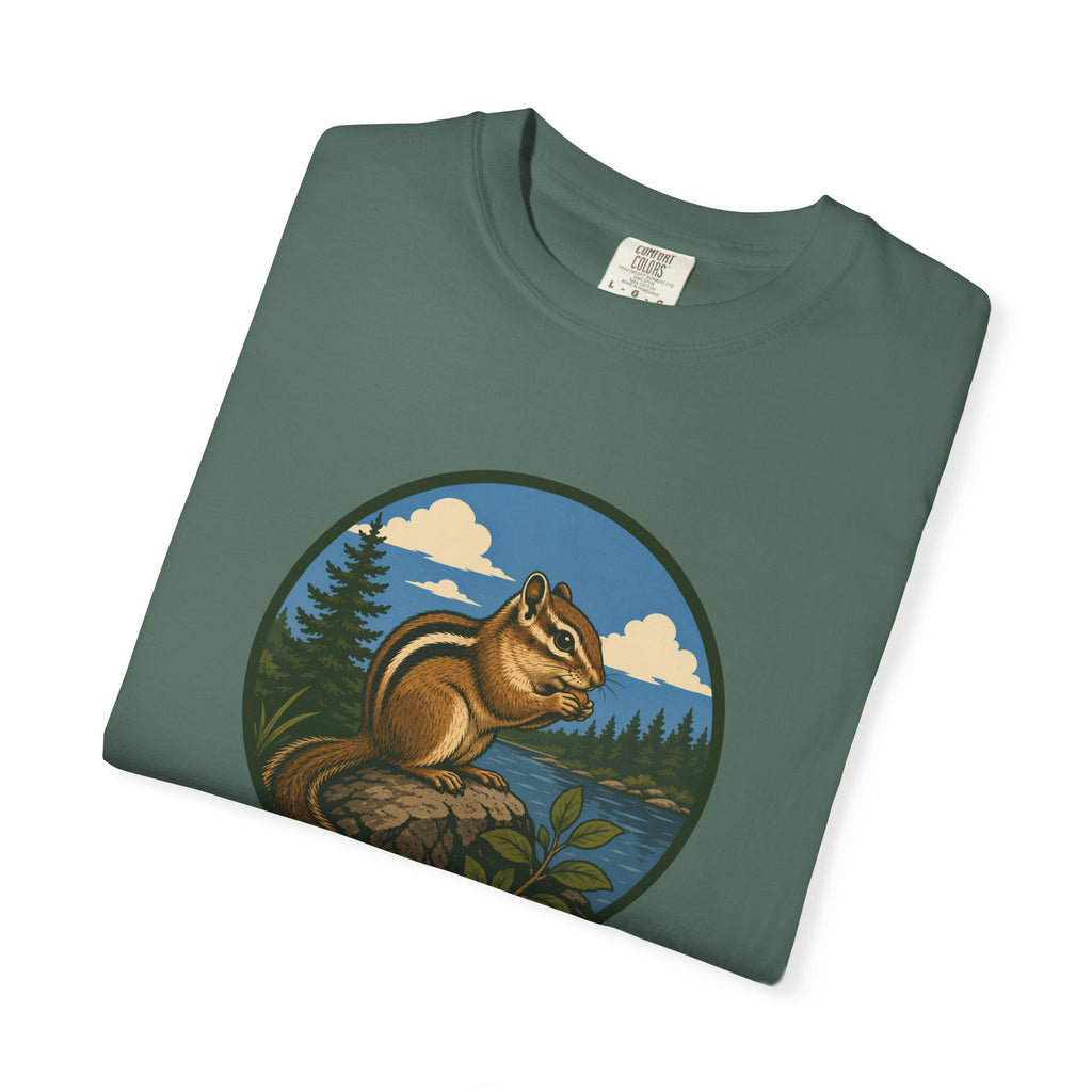 Chipmunk Nature T‑Shirt — Outdoorsy Woodland Wildlife Graphic Tee