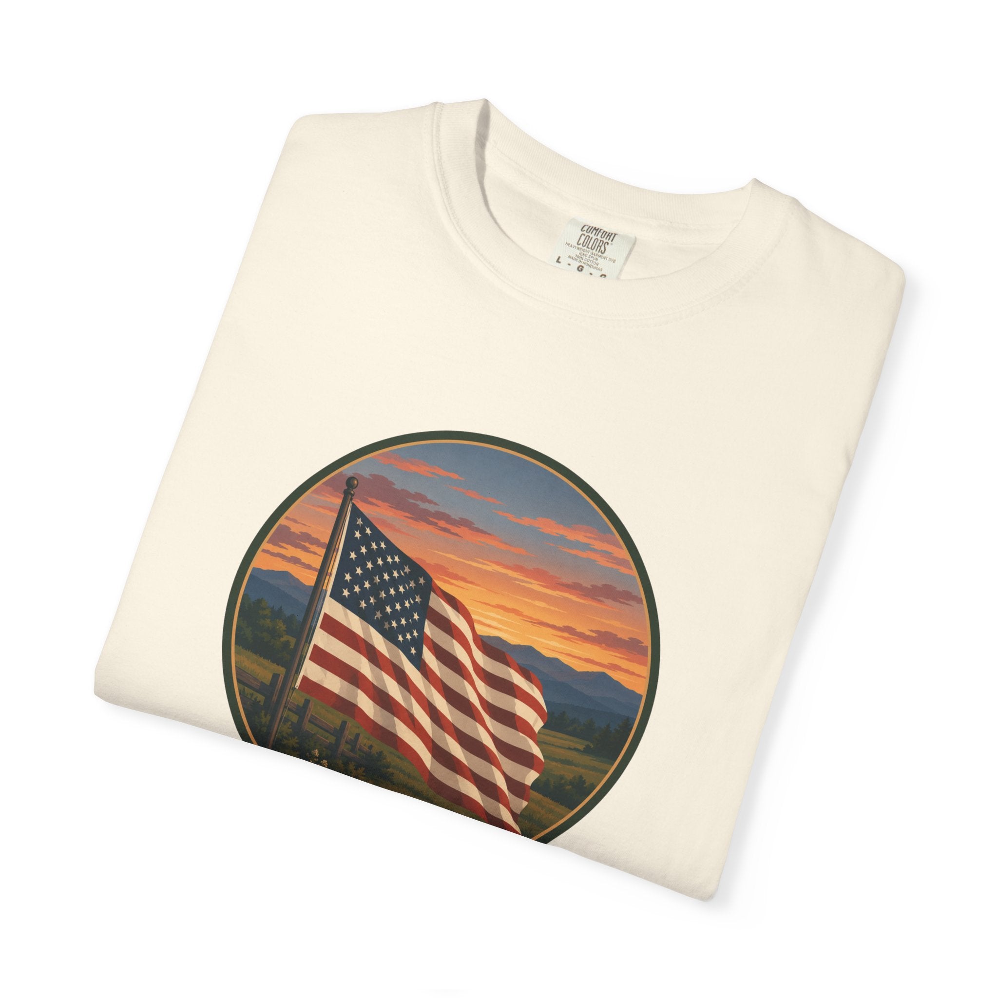 American Flag Sunset T-Shirt