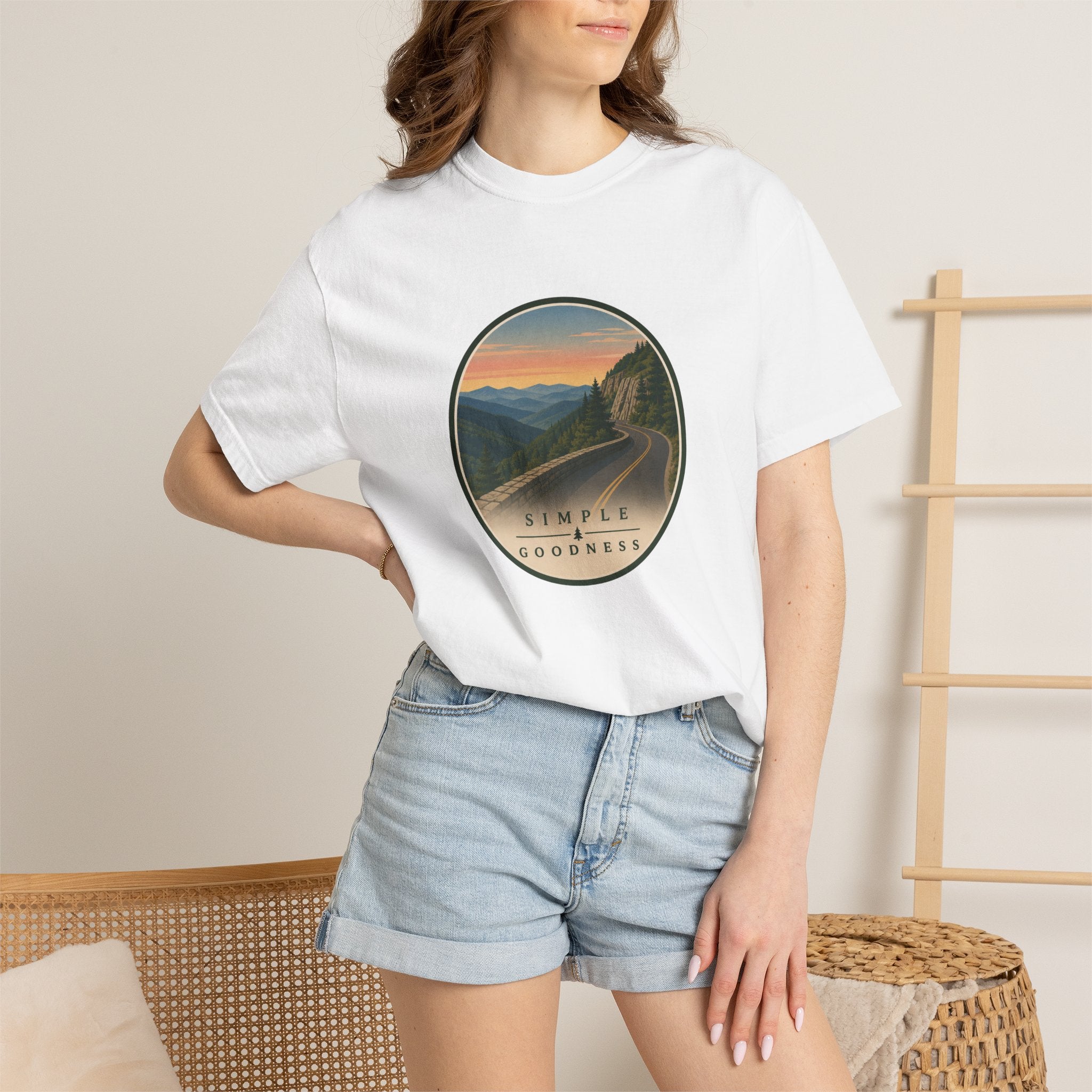 Scenic Sunset Road T-Shirt — Simple Goodness Graphic Tee