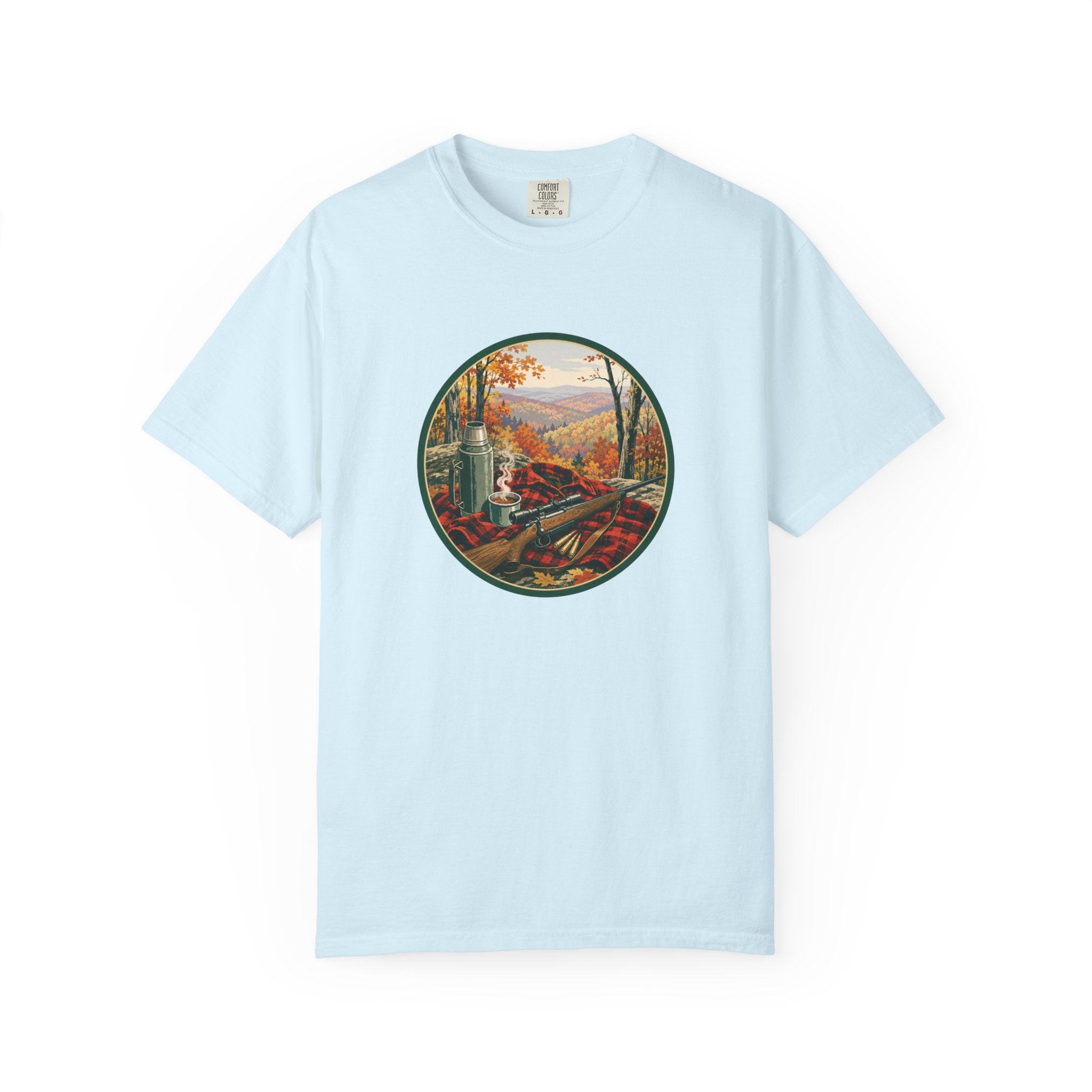 Autumn Hunt Scenic T-Shirt — Vintage Mountain Fall Landscape Tee