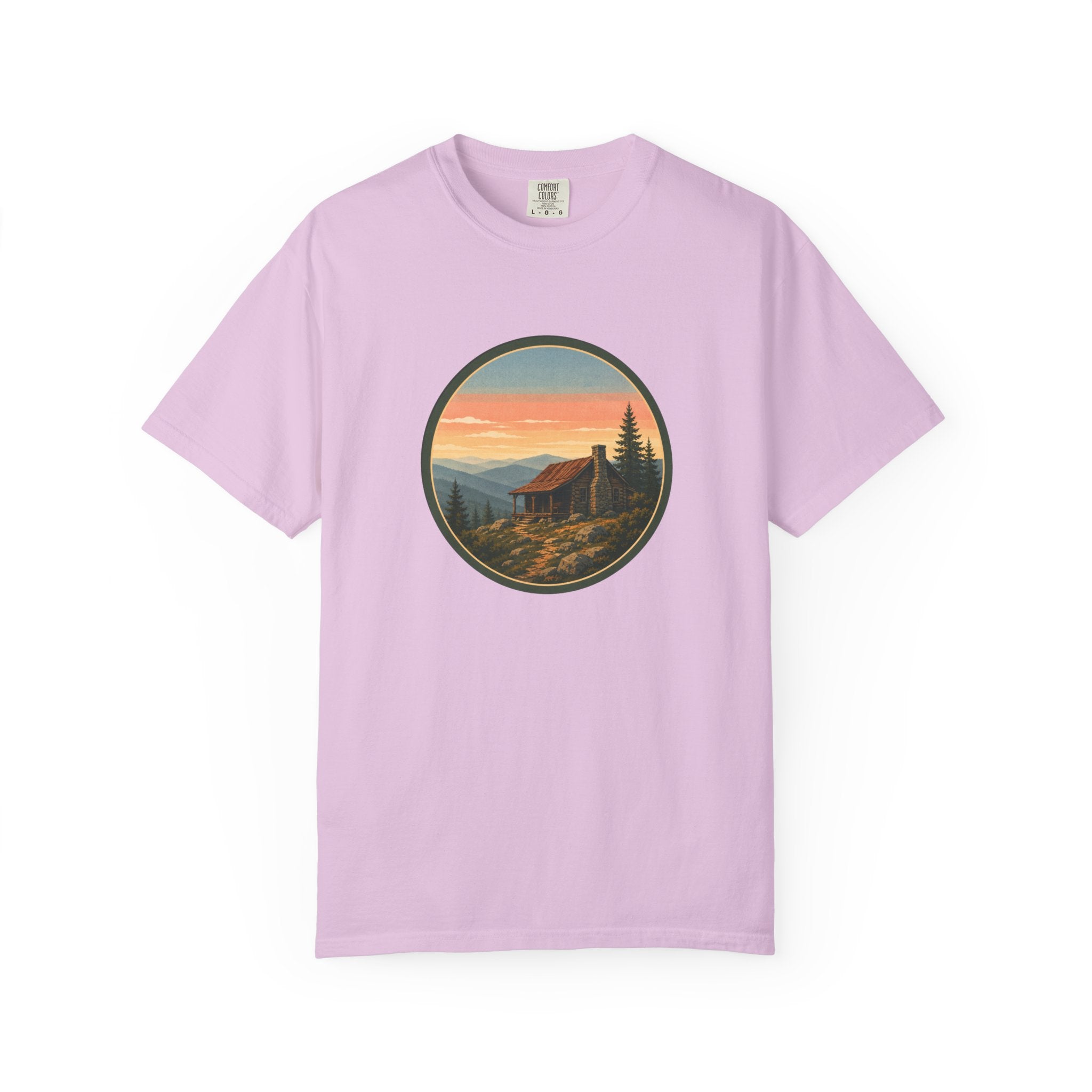Sunset Cabin Mountain T-Shirt