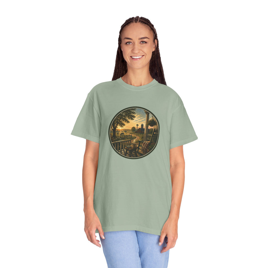 Front Porch Farmland Sunset T-Shirt