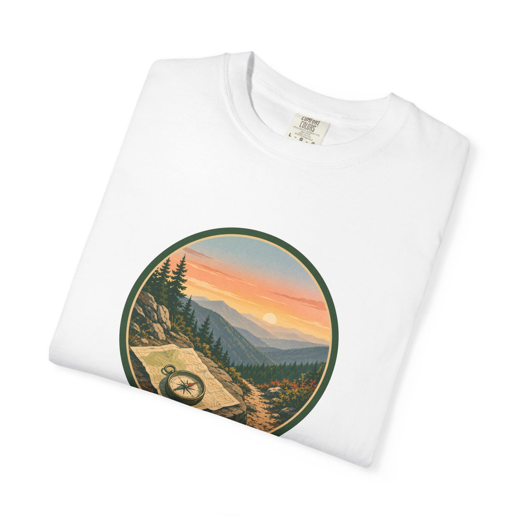 Mountain Hiking T-Shirt — Scenic Trail Vintage Nature Tee