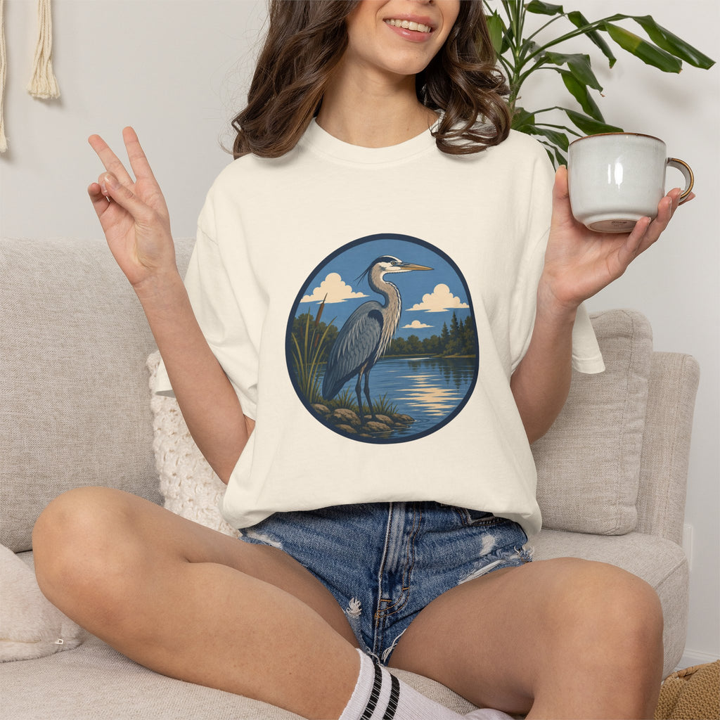 Heron Lake T-Shirt — Scenic Wildlife Nature Tee