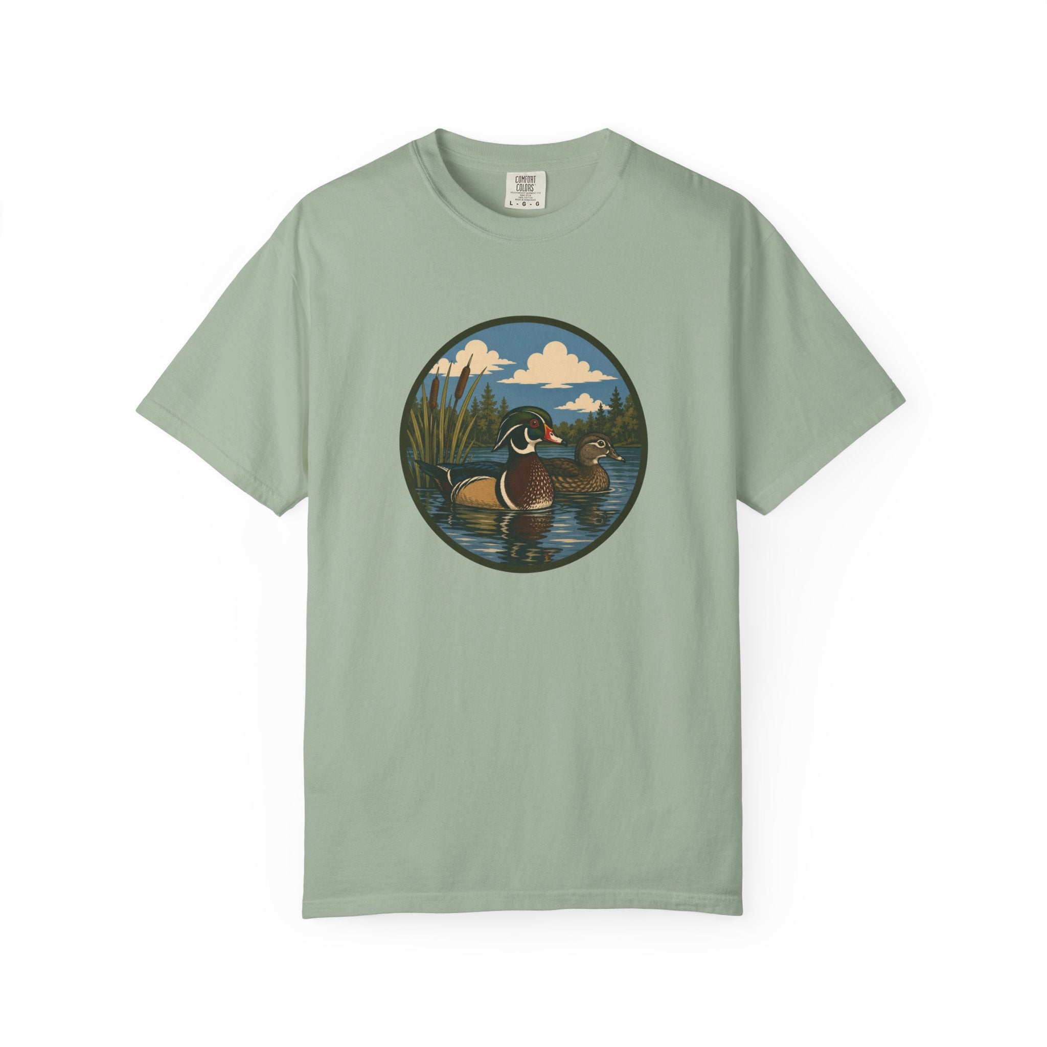 Wood Duck Pond T-Shirt — Vintage Waterfowl Nature Tee