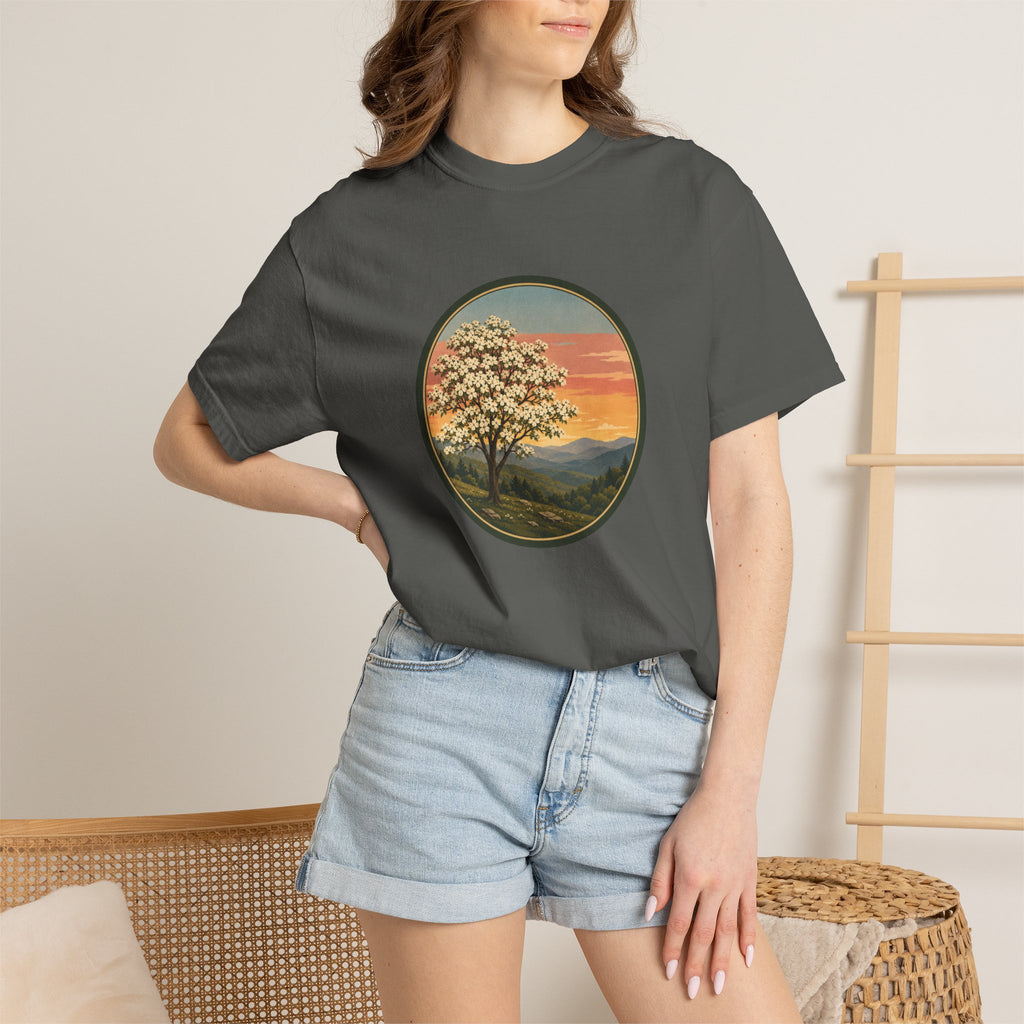 Vintage Sunset Dogwood Tree T-Shirt