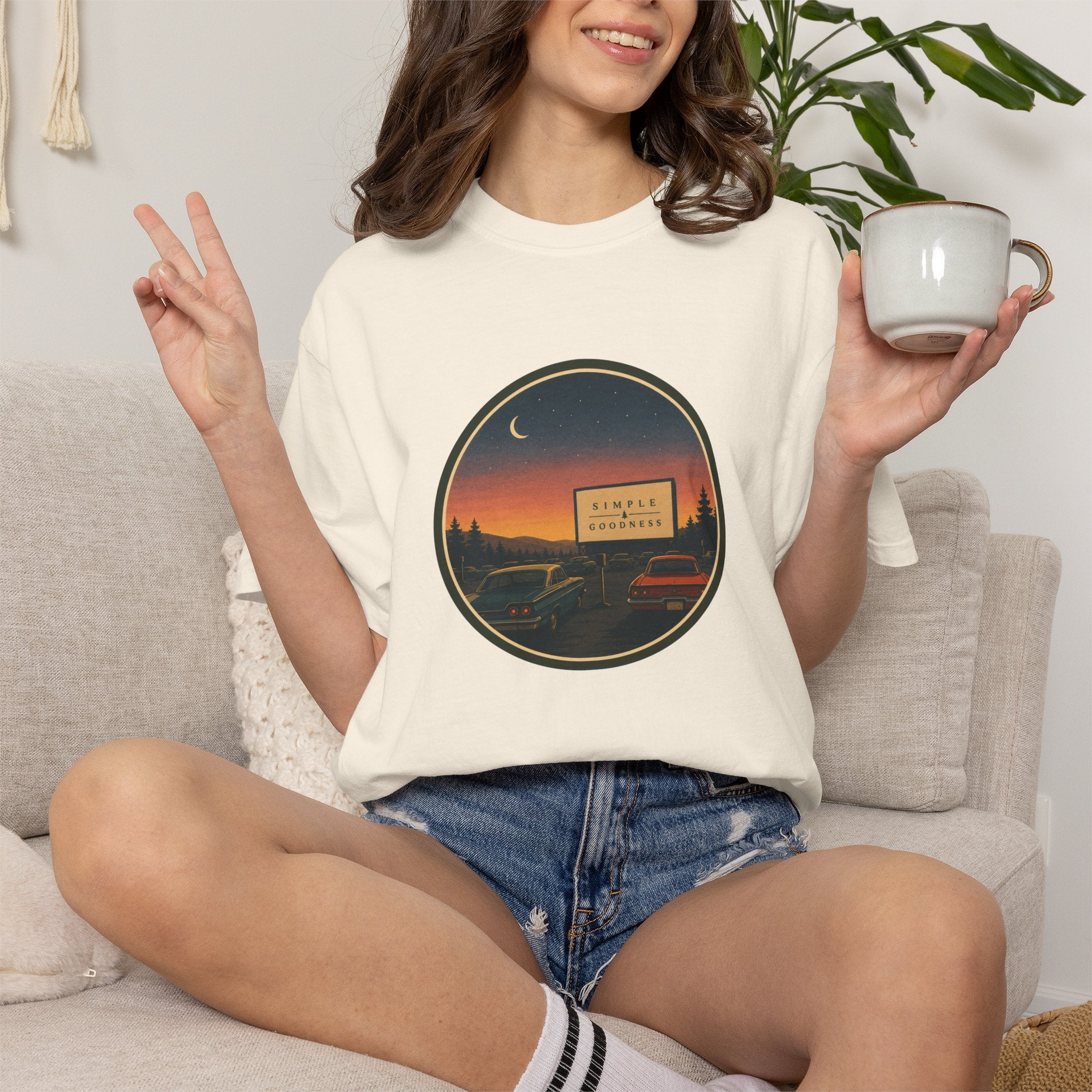 Vintage Drive-In Movie T-Shirt — Scenic Retro Outdoors Tee