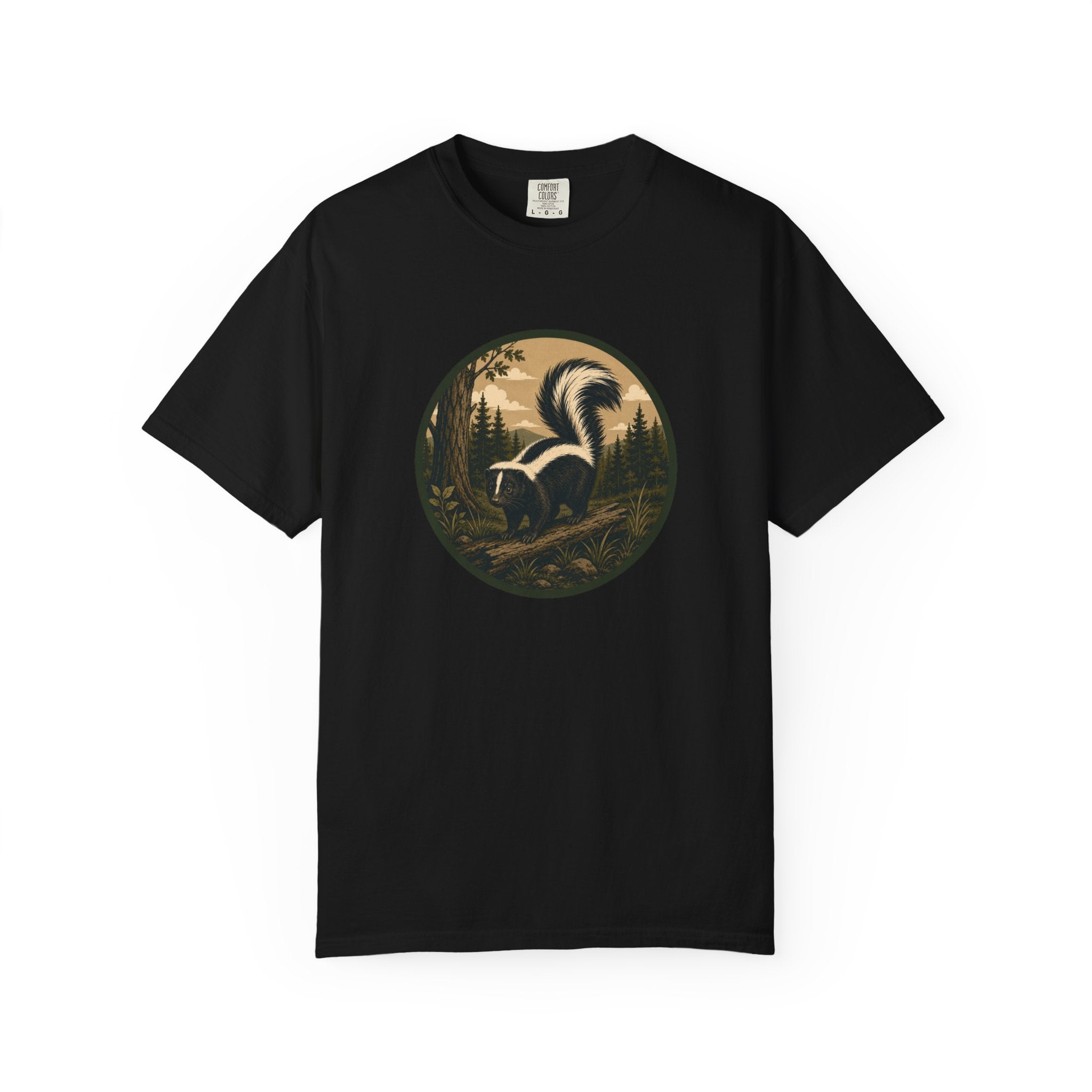 Skunk Forest T-Shirt — Vintage Woodland Wildlife Tee