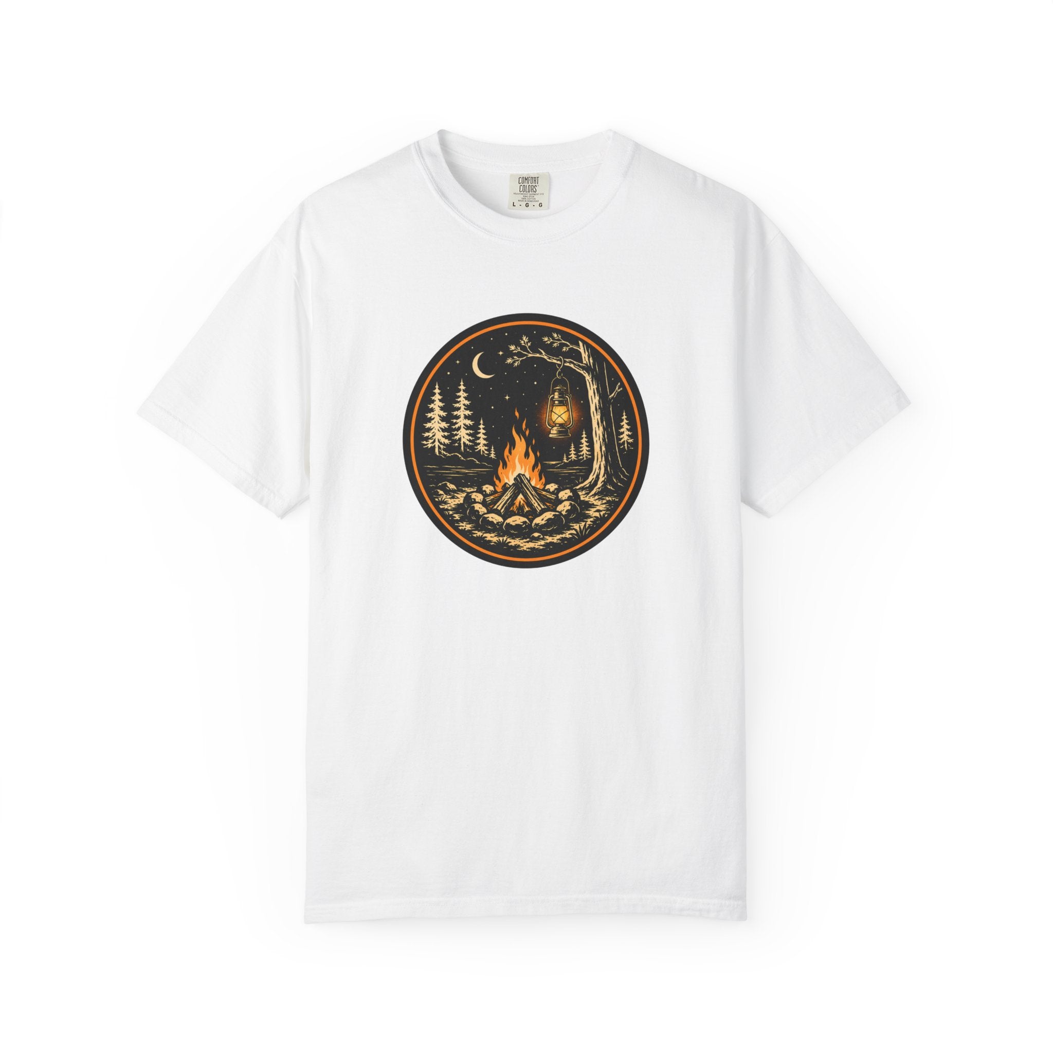 Campfire Nights Badge Unisex Garment-Dyed T-Shirt