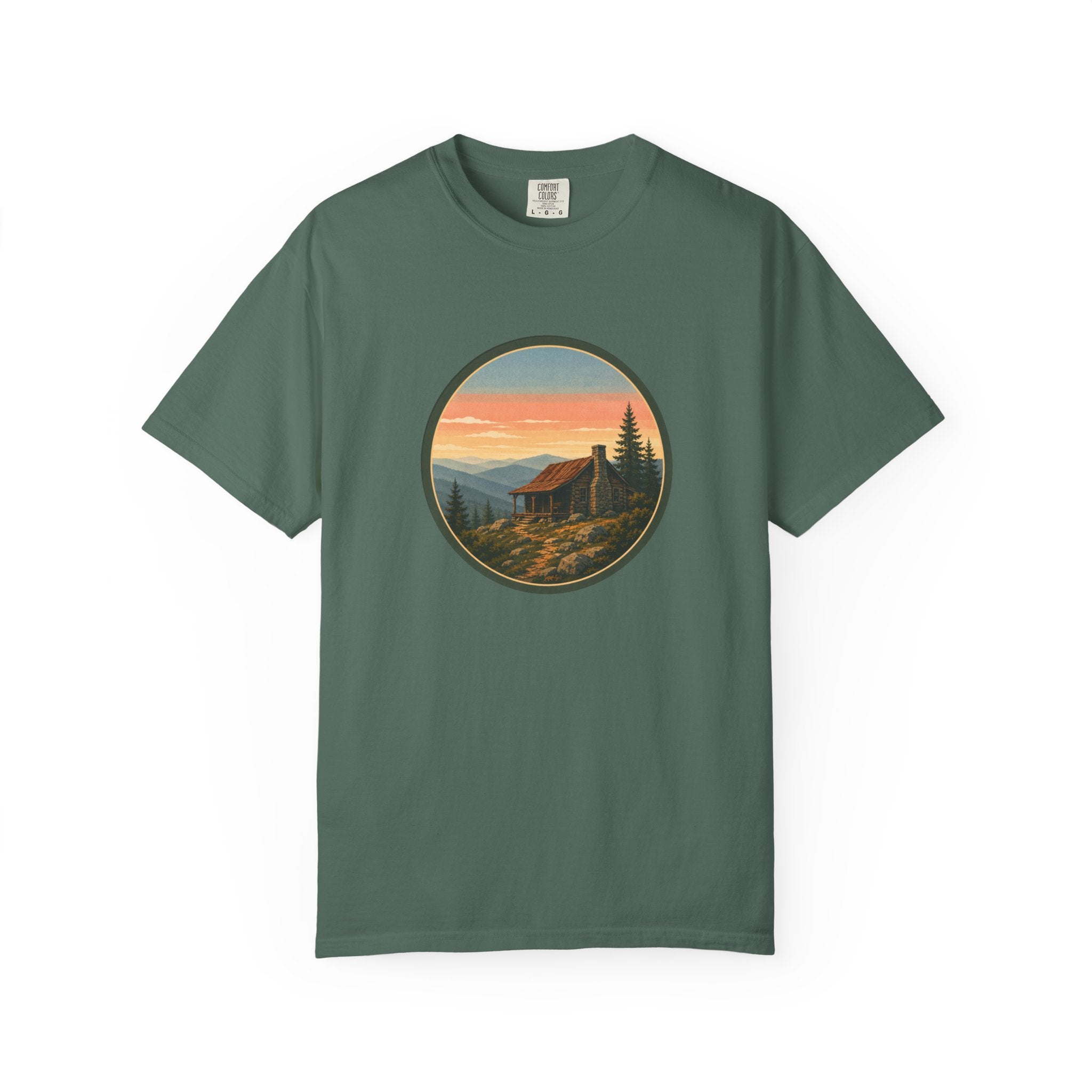 Sunset Cabin Mountain T-Shirt