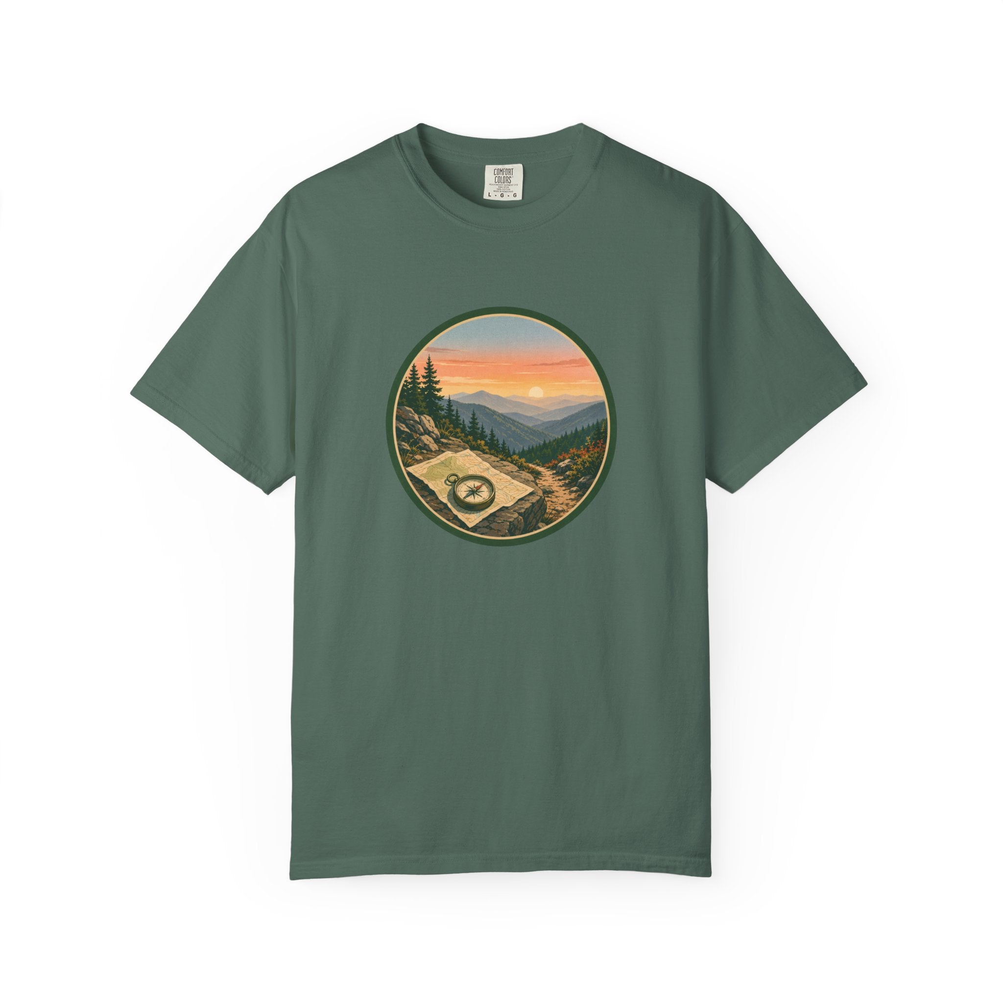 Mountain Hiking T-Shirt — Scenic Trail Vintage Nature Tee