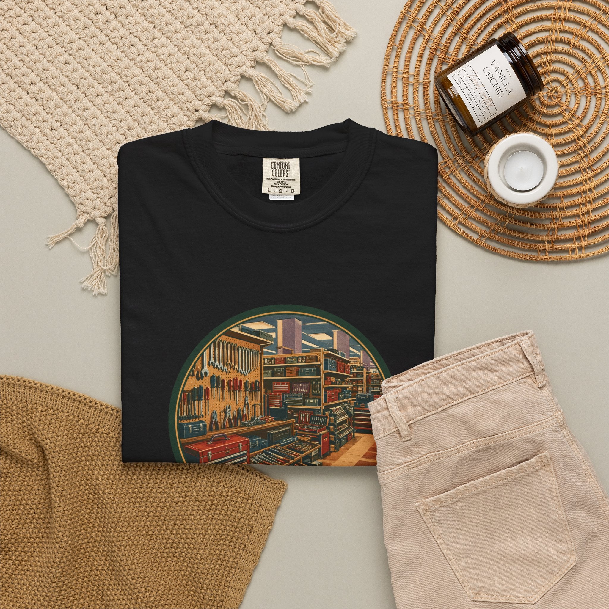 Vintage Tool Graphic T-Shirt — Remembering the Tool Department Illustration