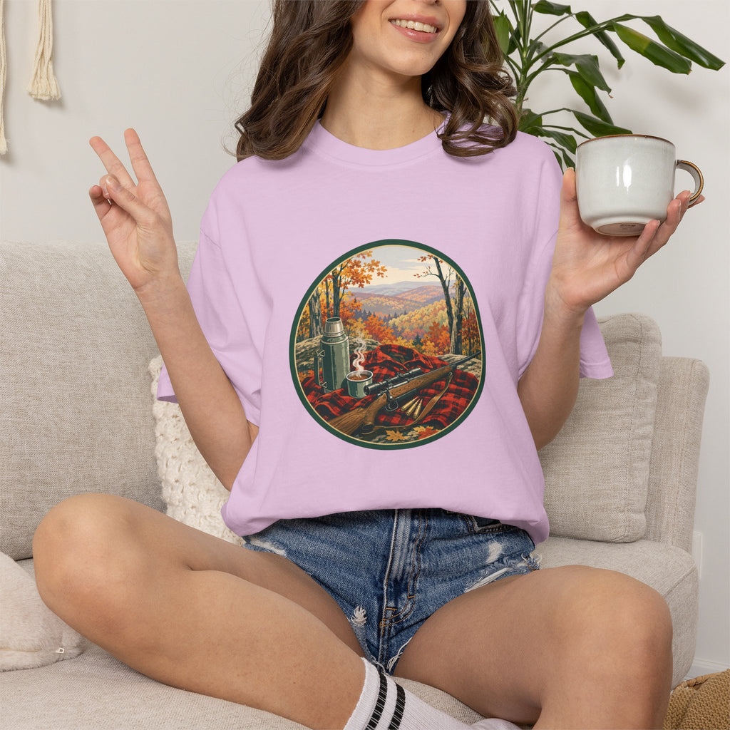 Autumn Hunt Scenic T-Shirt — Vintage Mountain Fall Landscape Tee