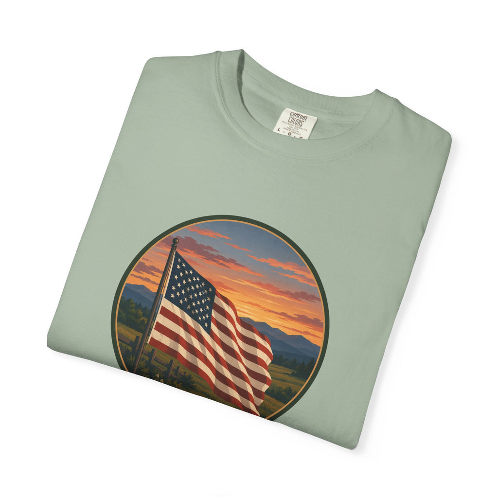 American Flag Sunset T-Shirt