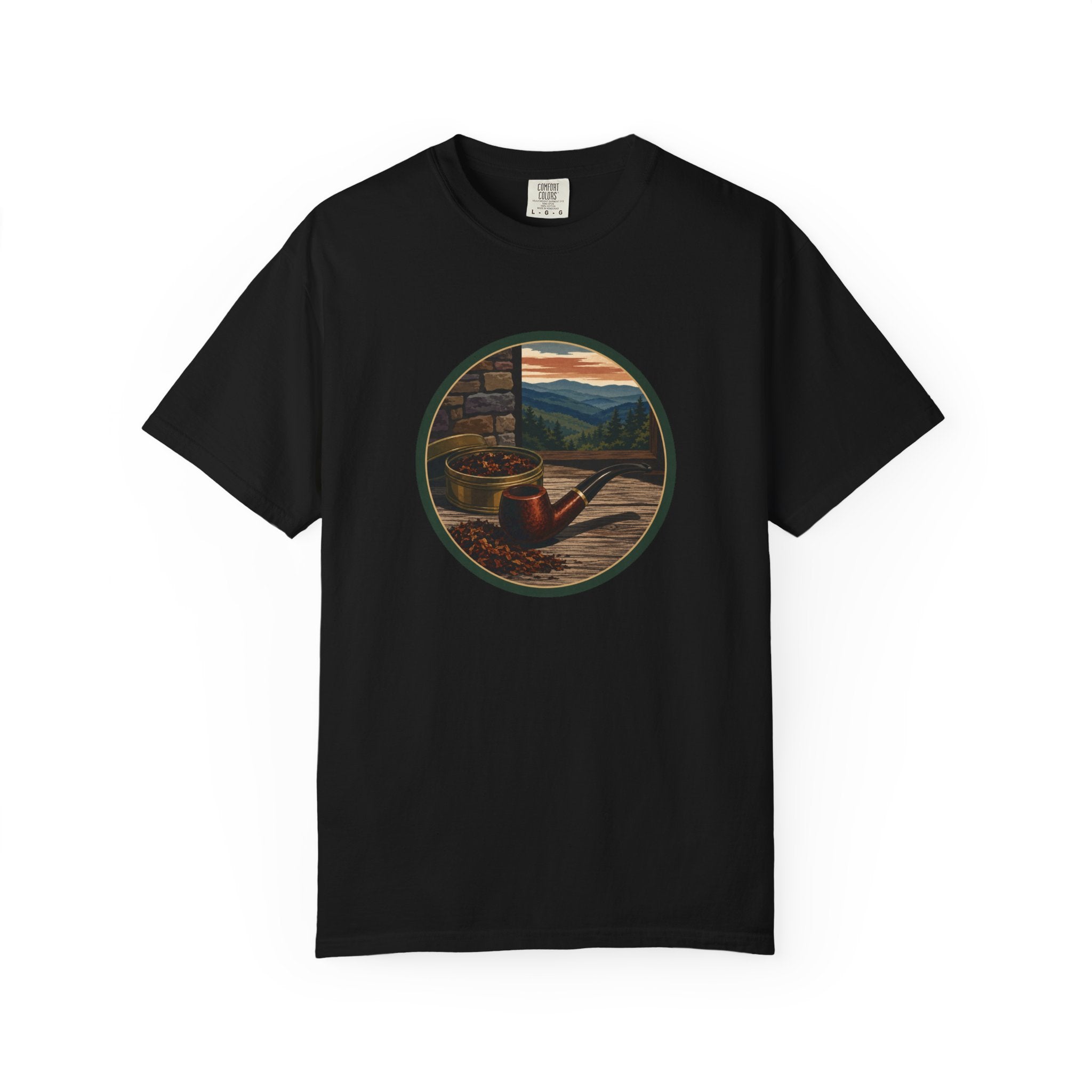 Vintage Tobacco Pipe Circle T-Shirt