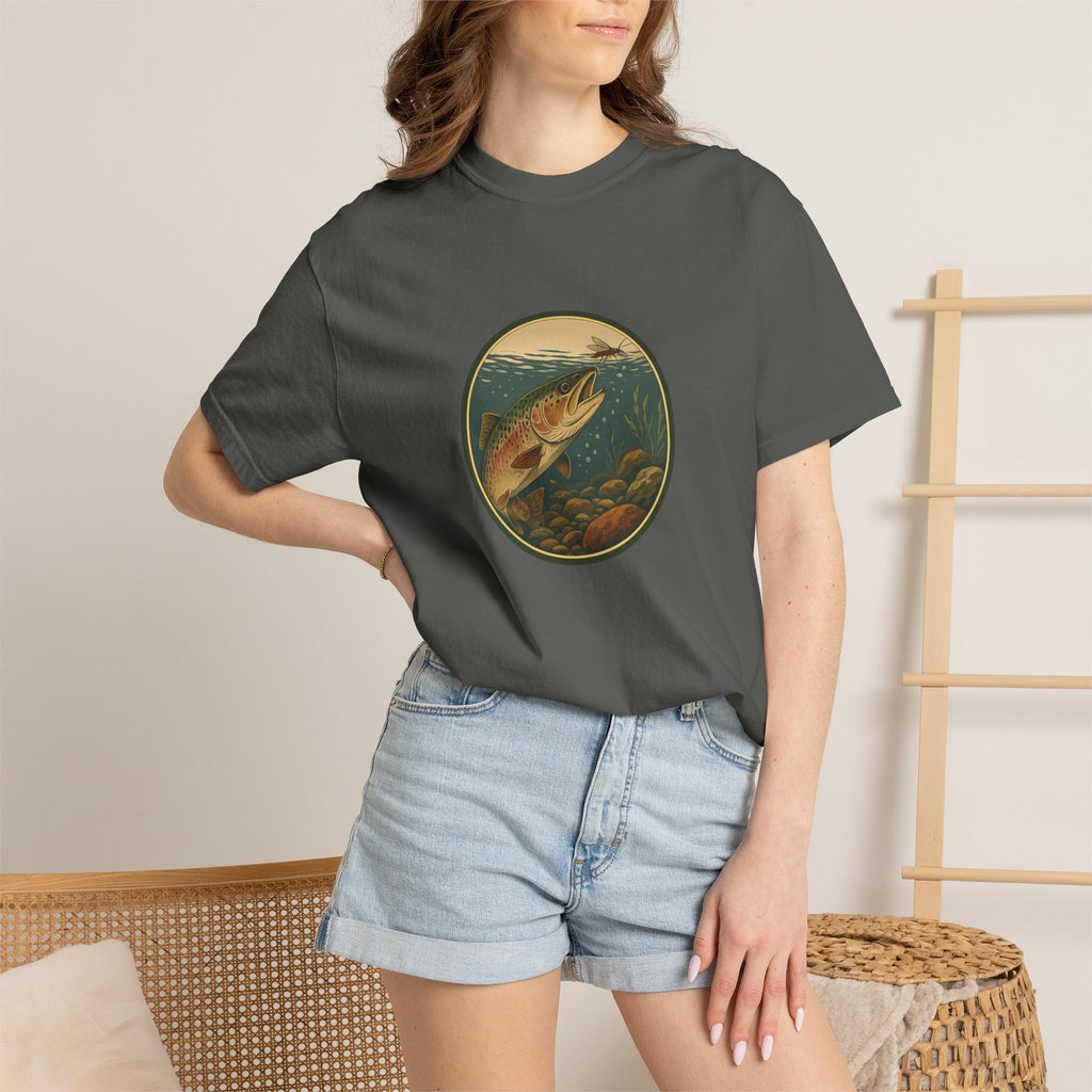 Rainbow Trout  Circle T-Shirt — Vintage Fishing Graphic Tee