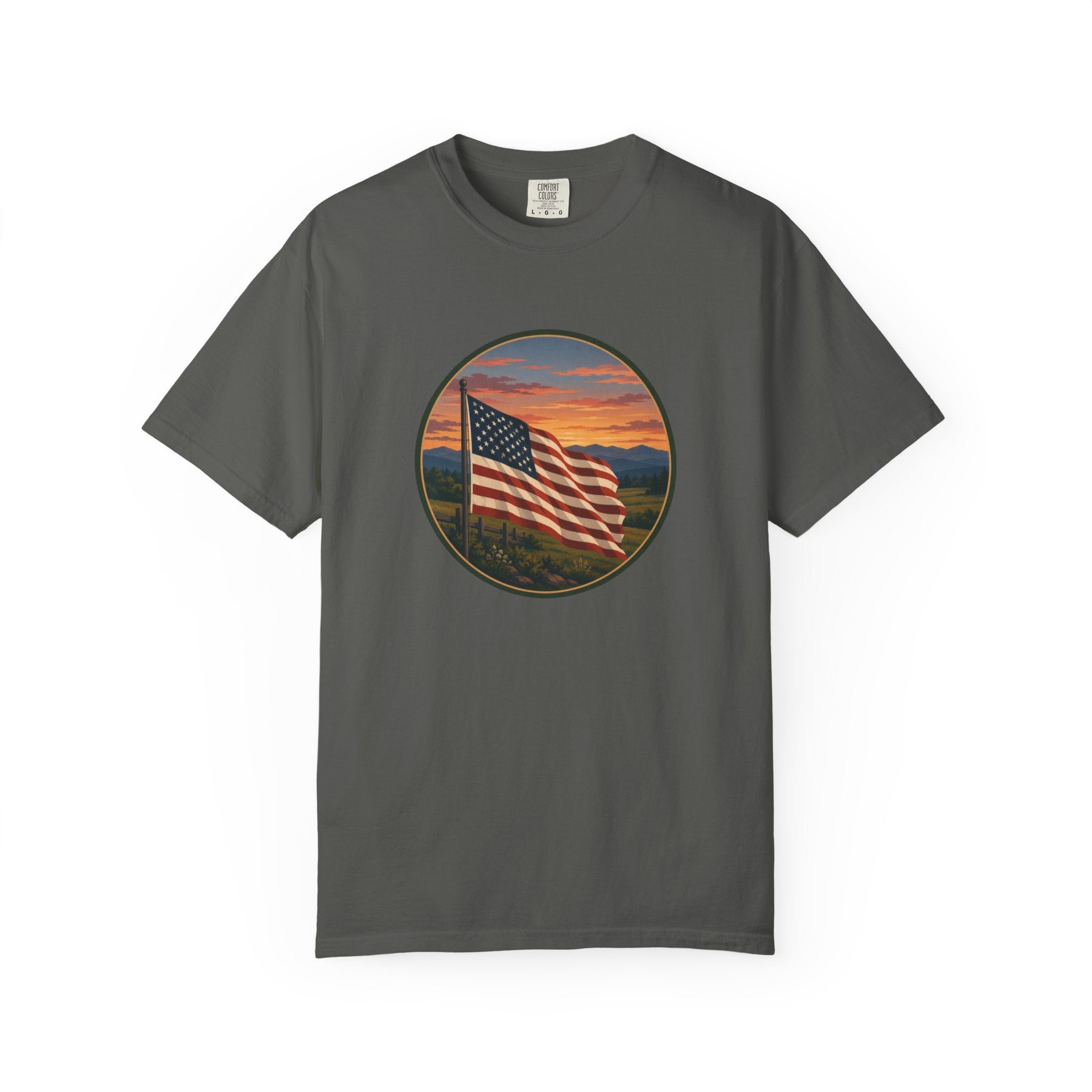 American Flag Sunset T-Shirt