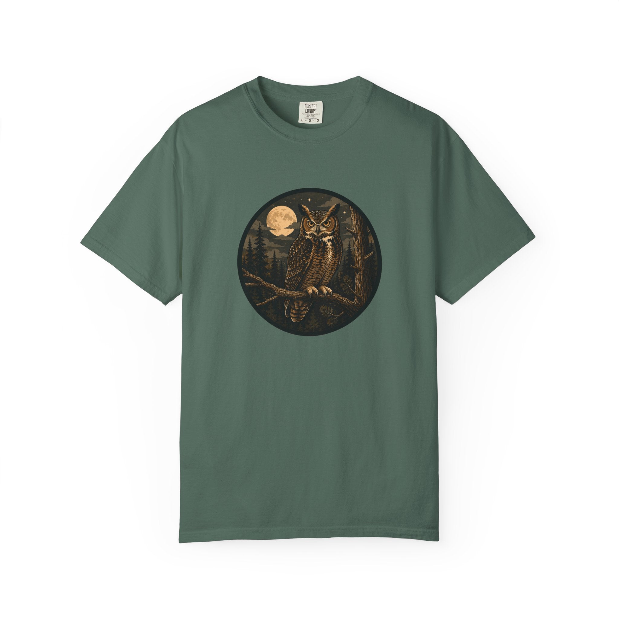 Owl Moon T-Shirt — Vintage Night Forest Graphic