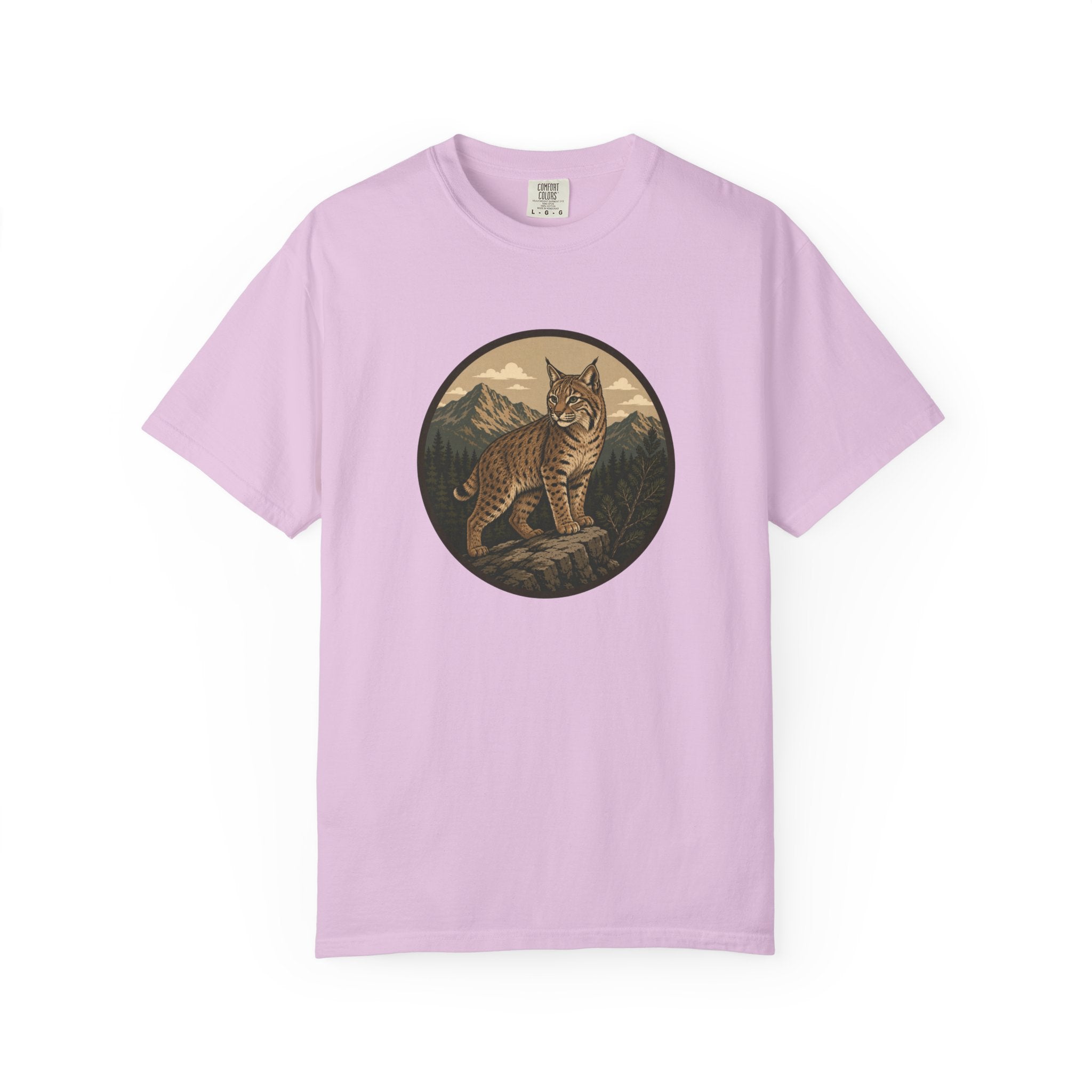 Bobcat Mountain Tee — Retro Wilderness Cat Graphic T-Shirt