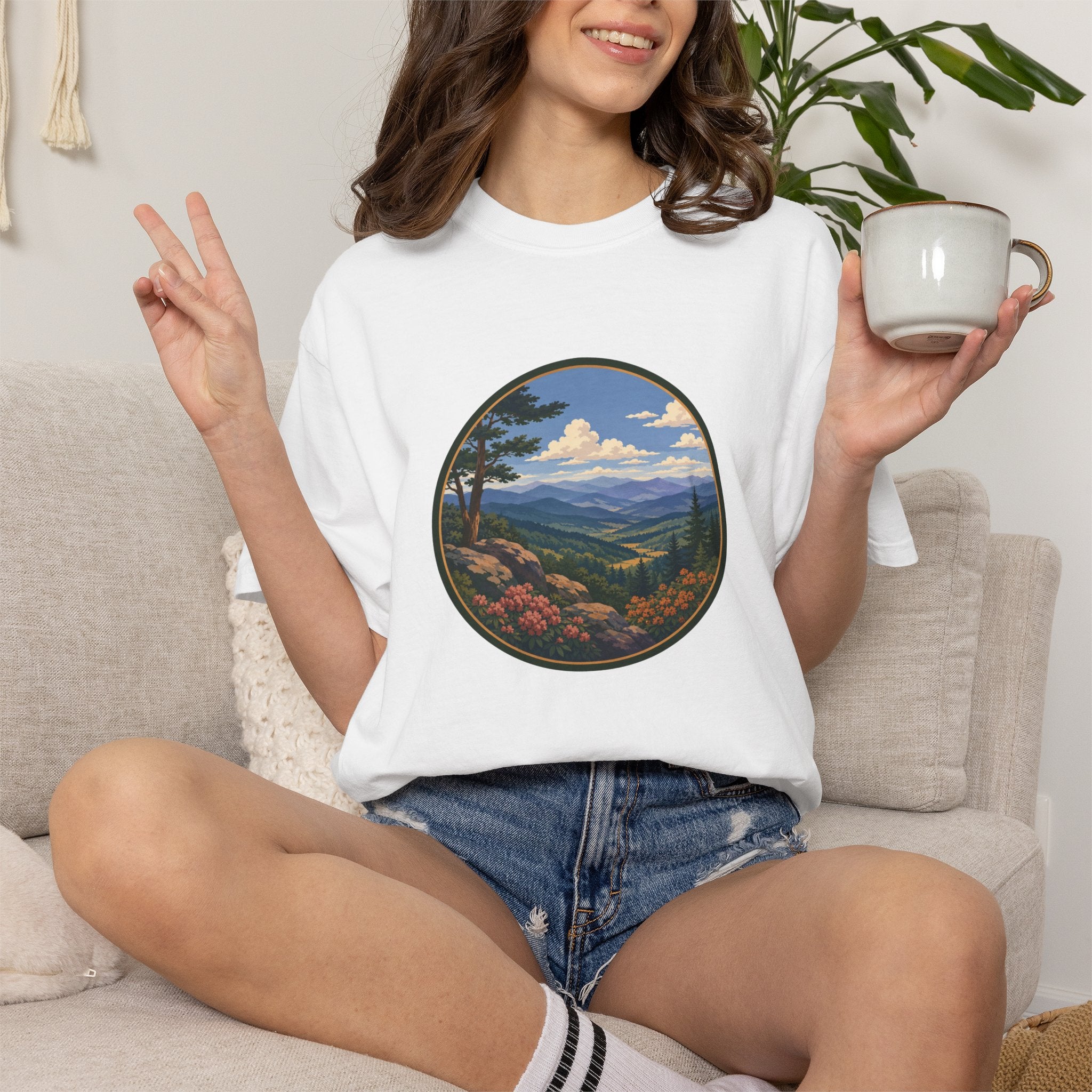 Beautiful Blue Ridge Mountain T-Shirt — Scenic Mountain Landscape Graphic Tee
