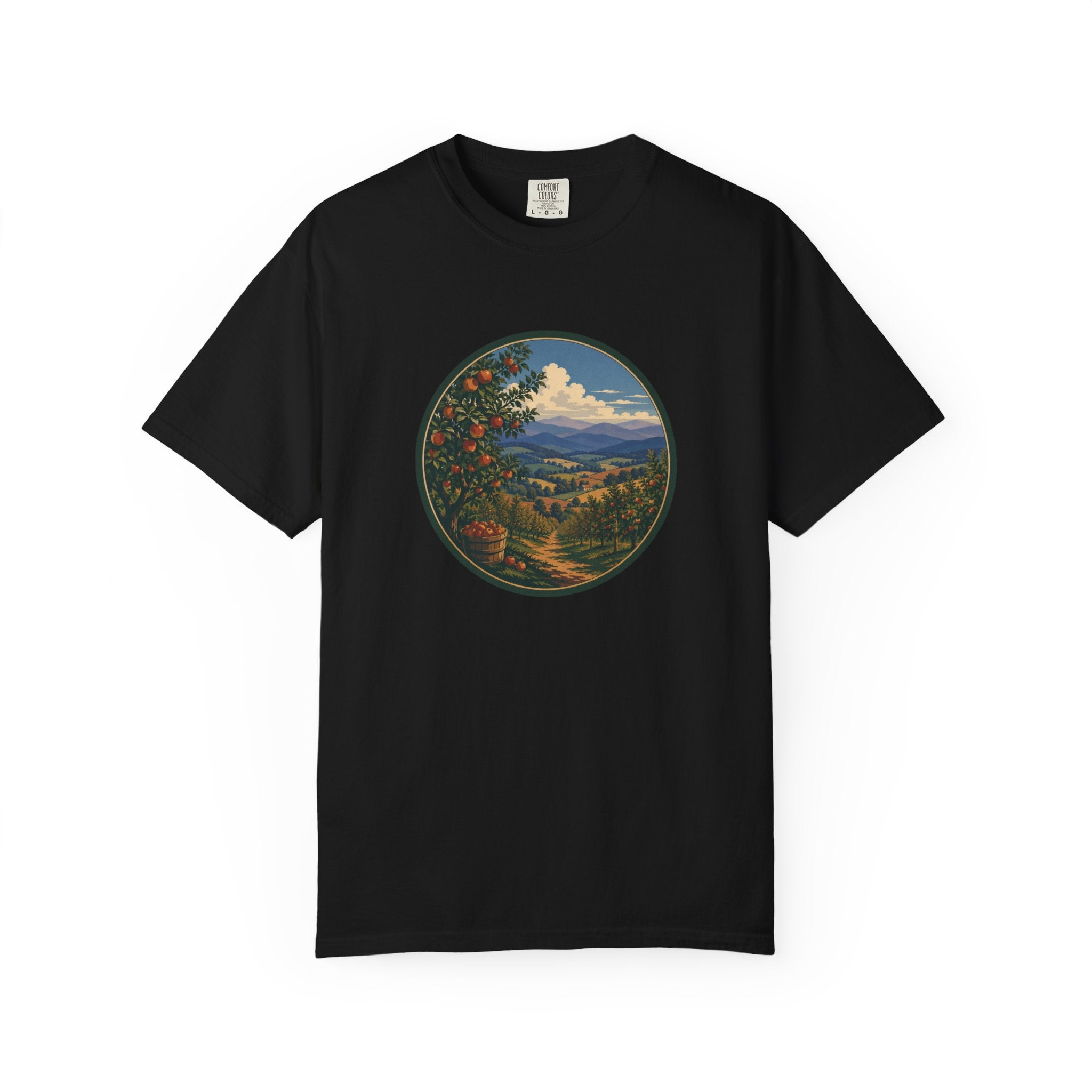 Scenic Apple Orchard Landscape T-Shirt