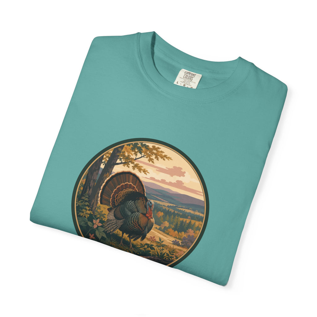 Fall Turkey T-Shirt — Vintage Wildlife Hunting Scene Tee