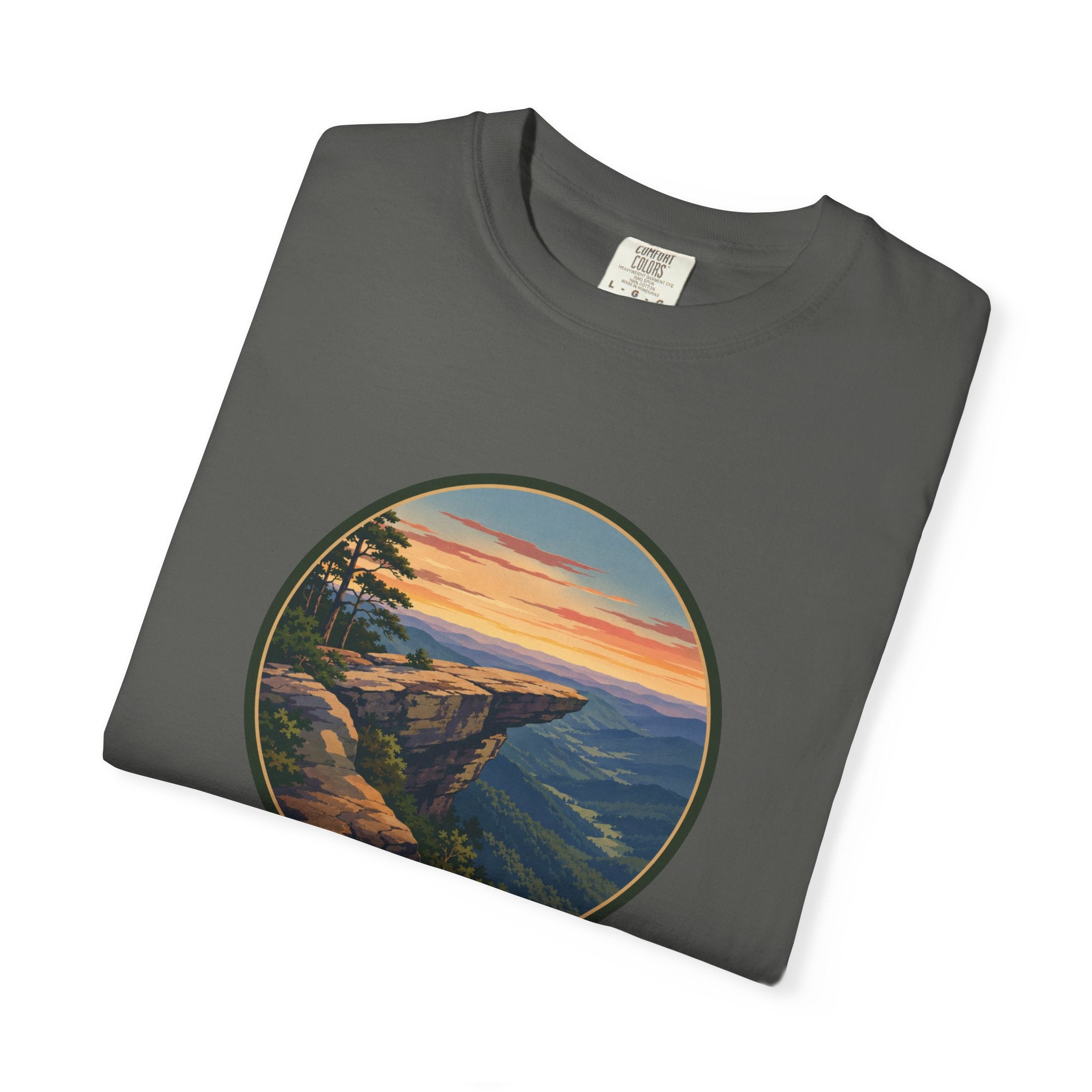 Nature Sunset Cliff T-Shirt - Blue Ridge Mountains Tee