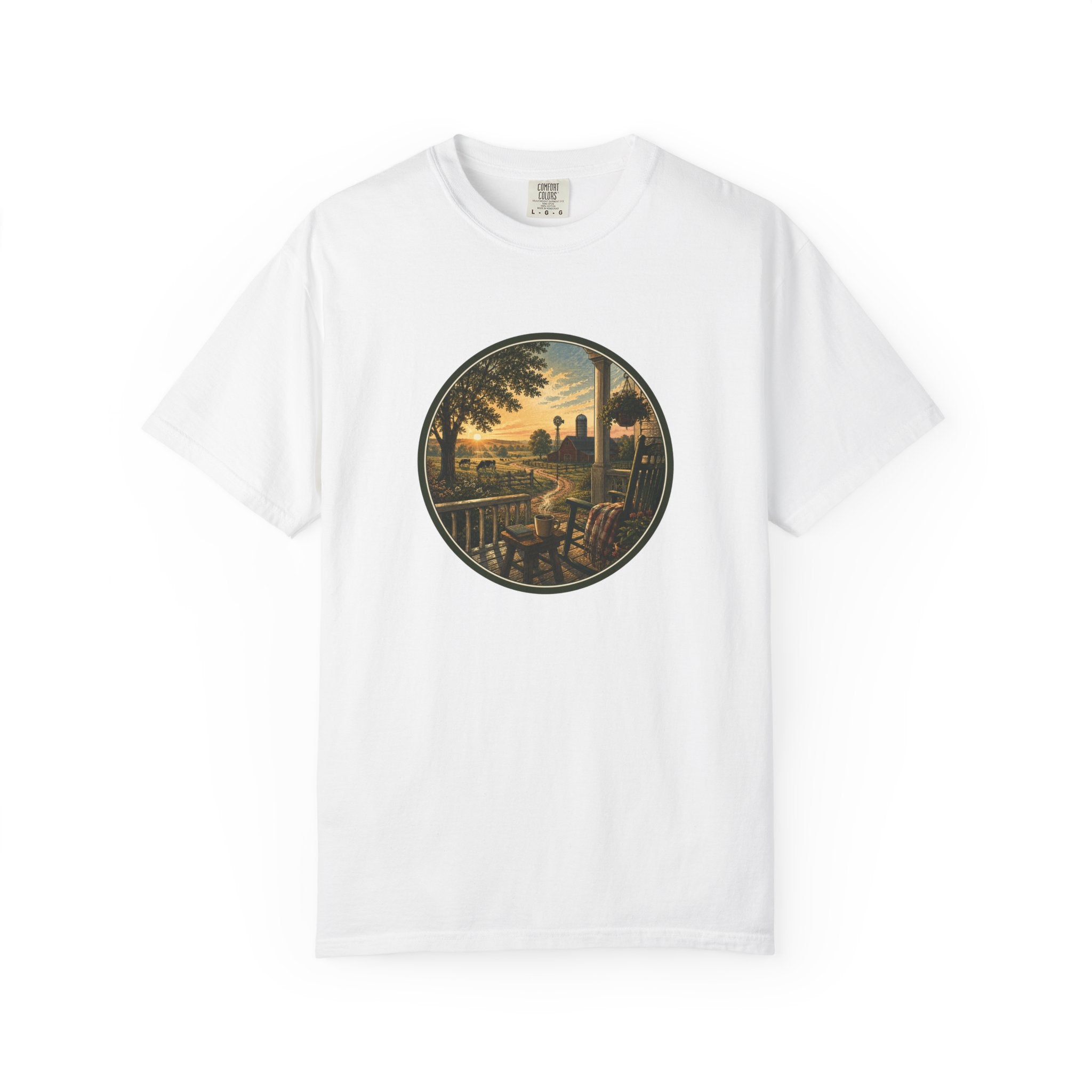 Front Porch Farmland Sunset T-Shirt