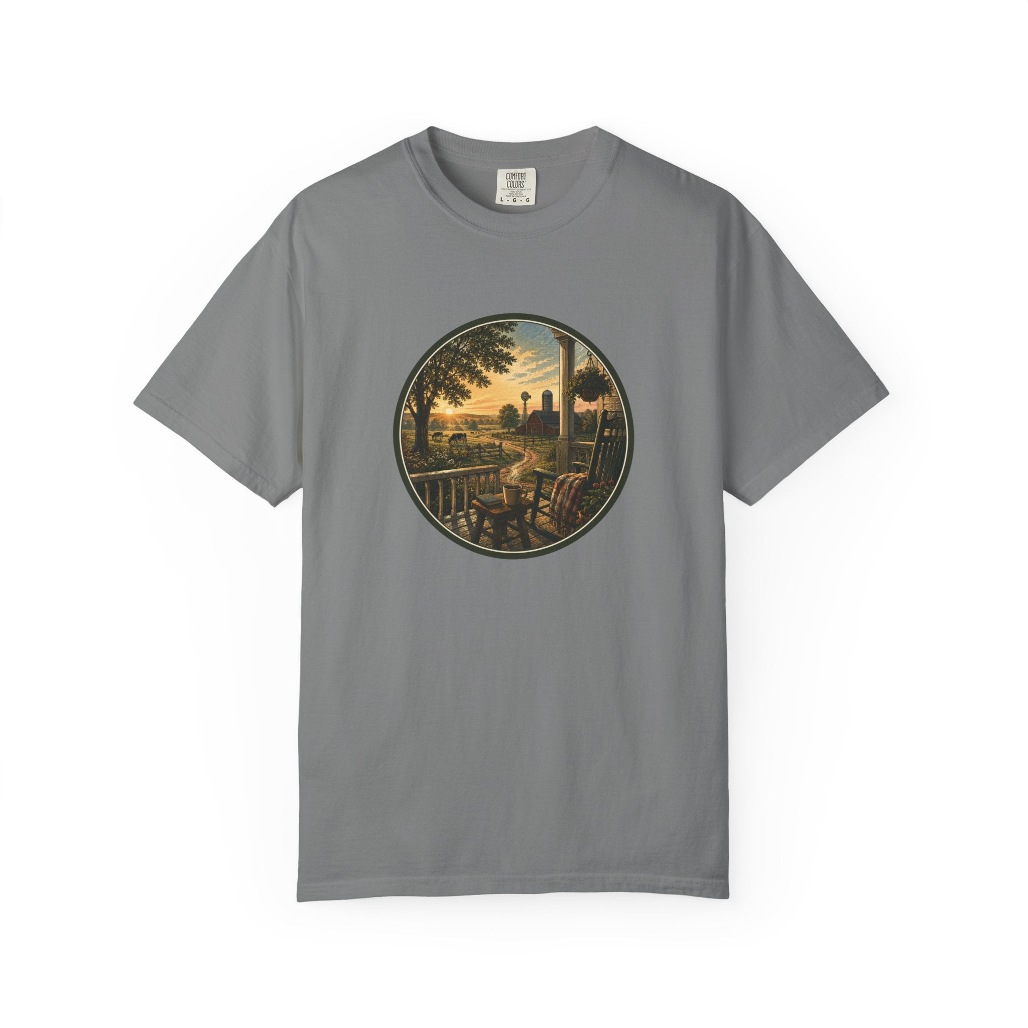Front Porch Farmland Sunset T-Shirt