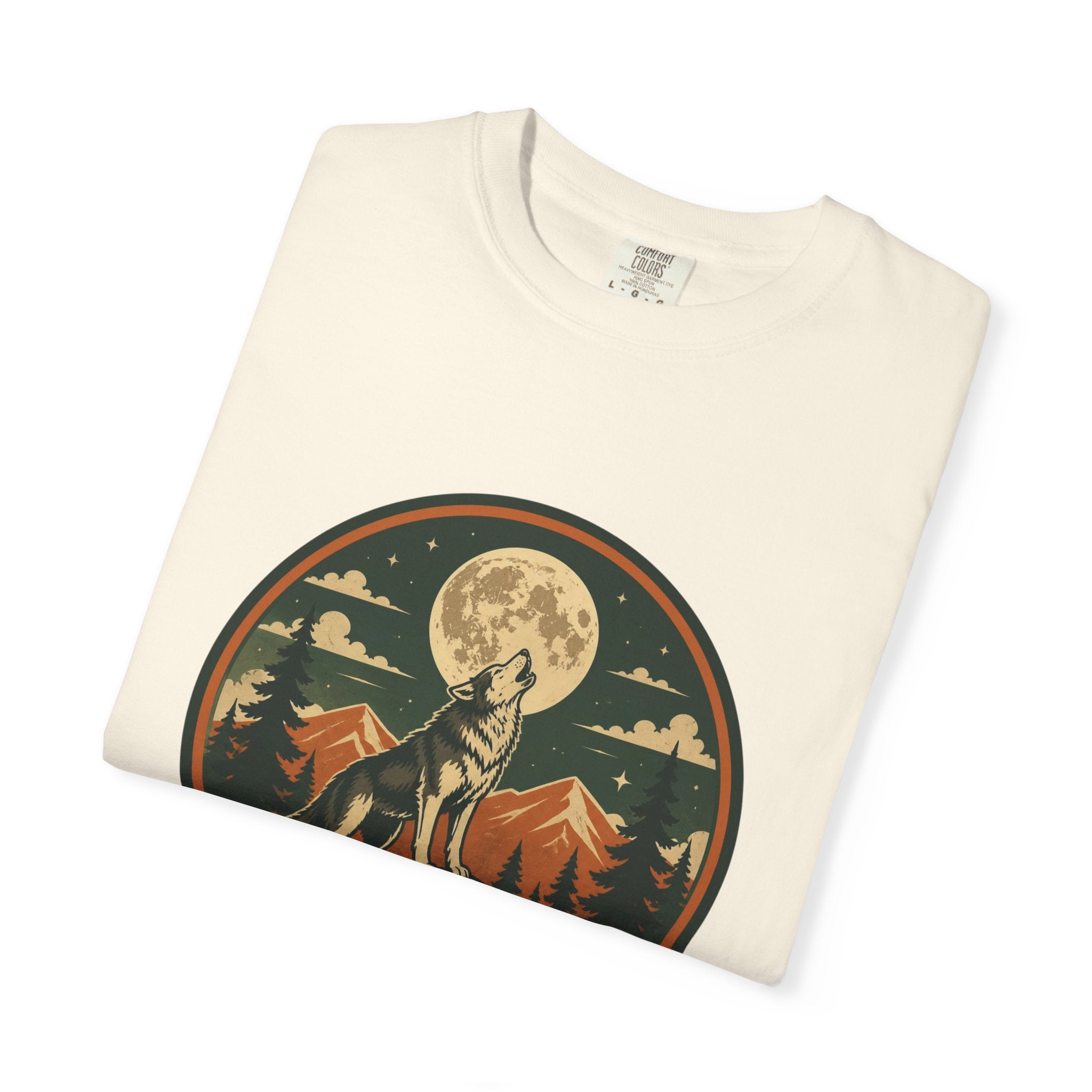Wolf Howl T-Shirt — Vintage Moonlit Mountain Graphic Tee