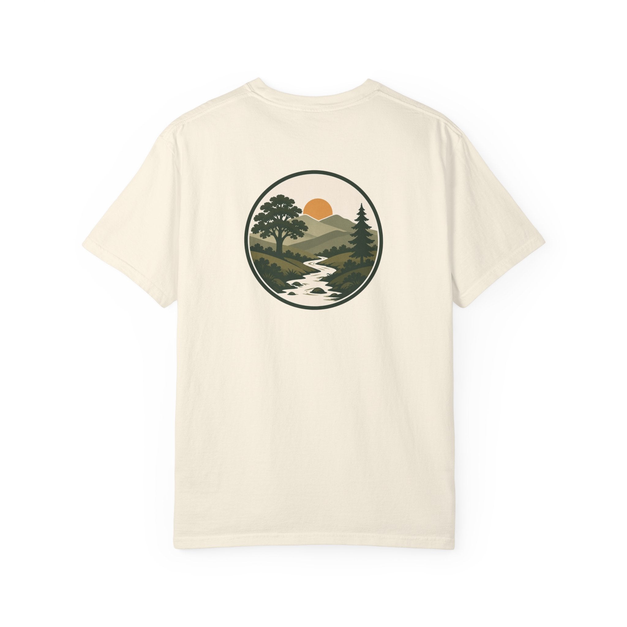 Simple Goodness Official Badge T-Shirt — Sunset Creek Landscape Tee